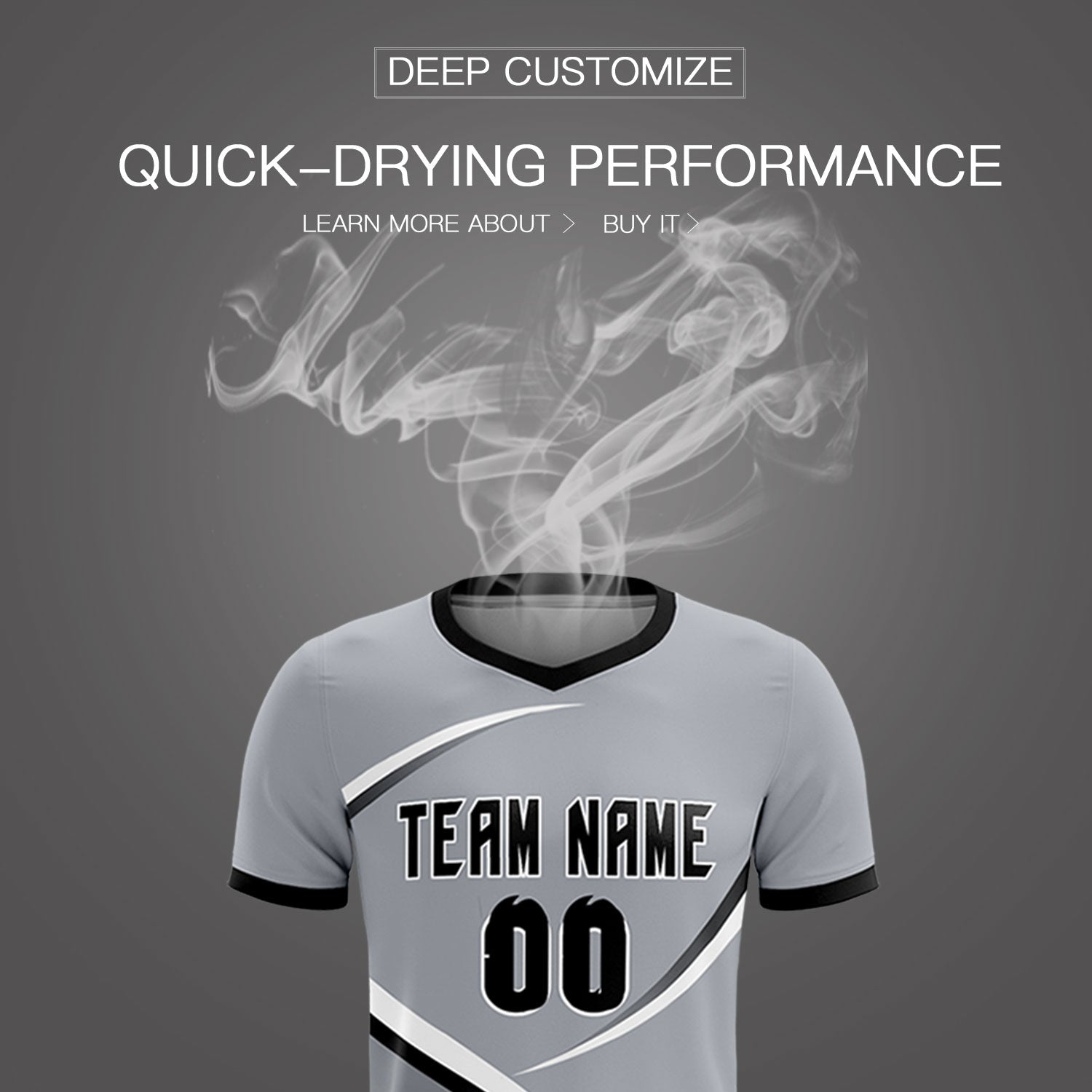 Custom Gray Black Color Block Training Uniform For Men Soccer Sets Jersey