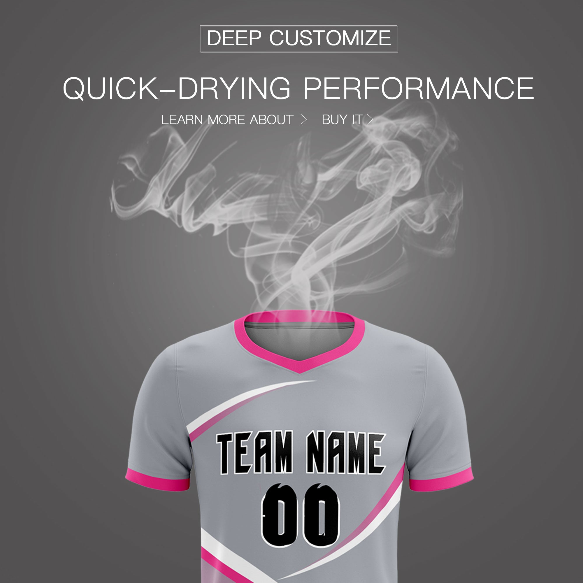 Custom Gray Pink Color Block Training Uniform For Men Soccer Sets Jersey