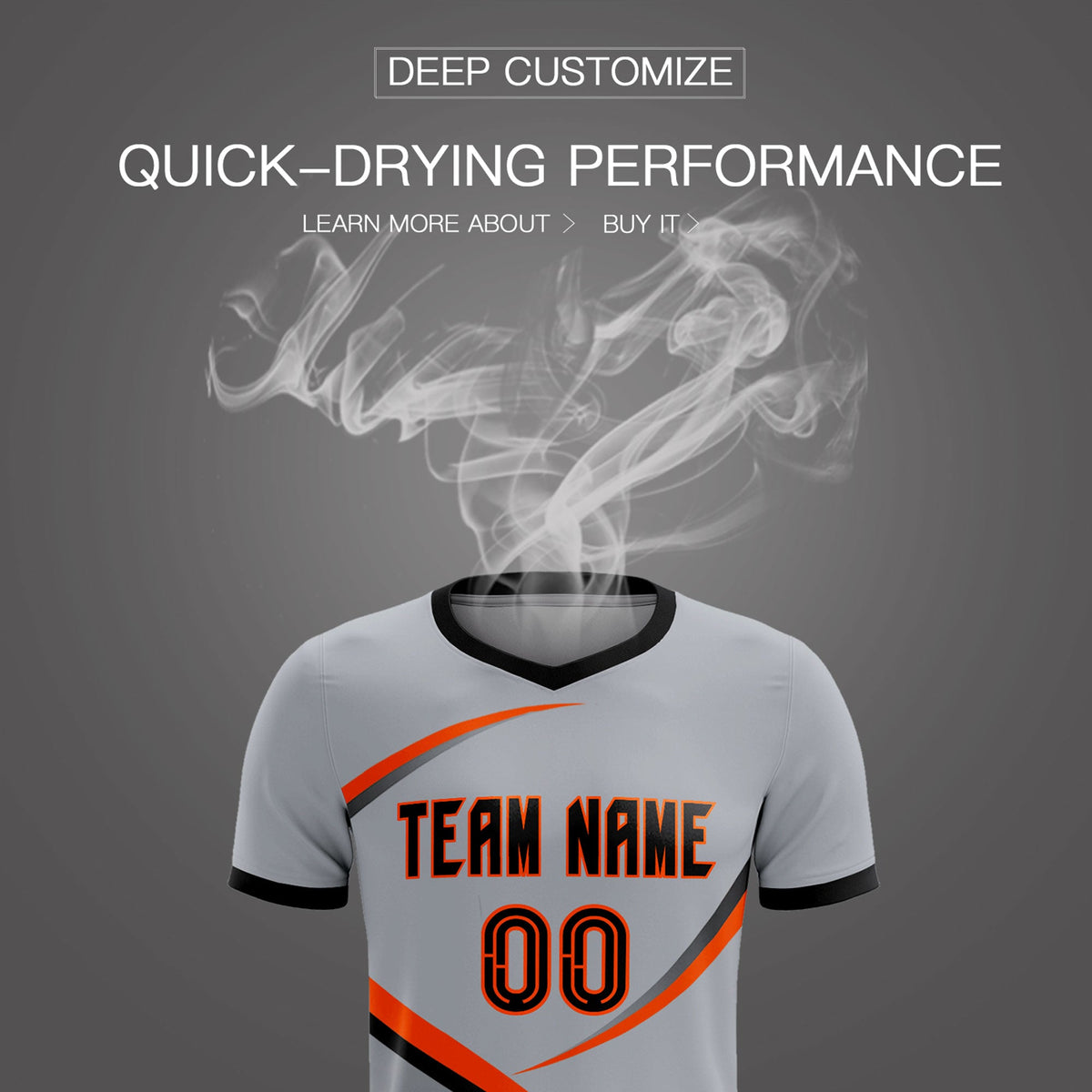 Custom Gray Black Color Block Training Uniform For Men Football Kits Jersey