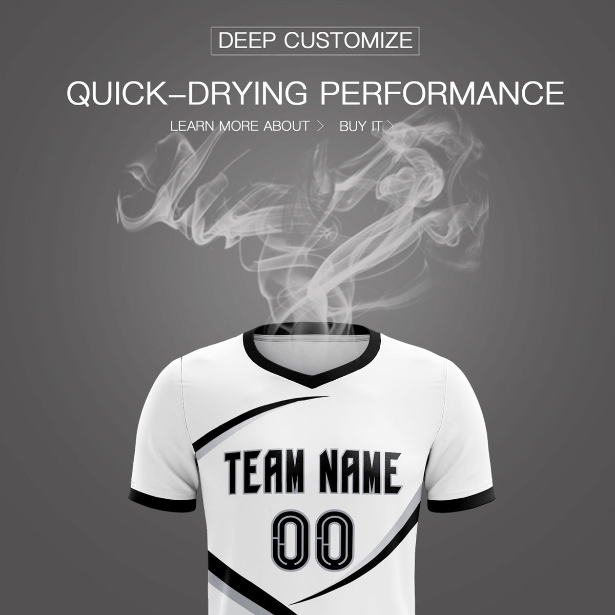 Custom White Black Color Block Training Uniform For Men Football Kits Jersey