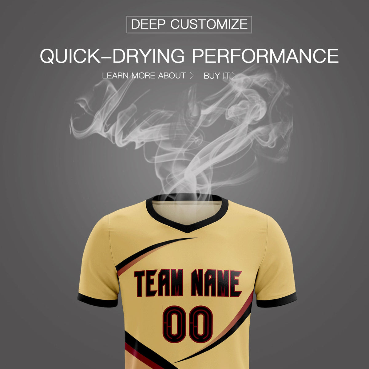 Custom Khaki Black Color Block Training Uniform For Men Football Kits Jersey