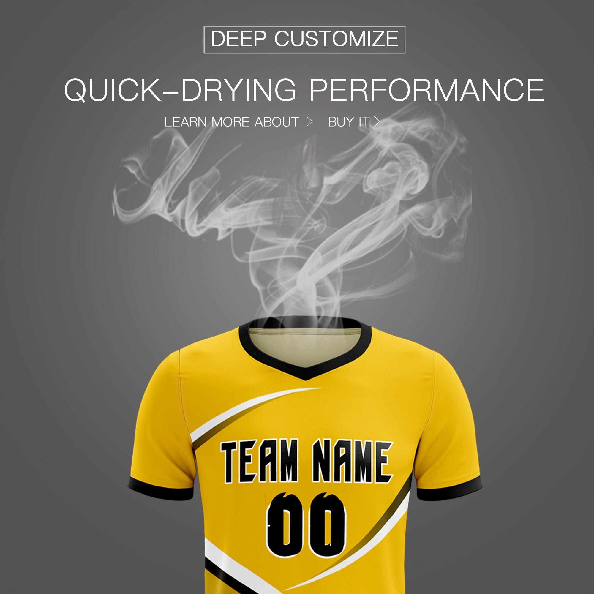 Custom Gold Black Color Block Training Uniform For Men Soccer Sets Jersey