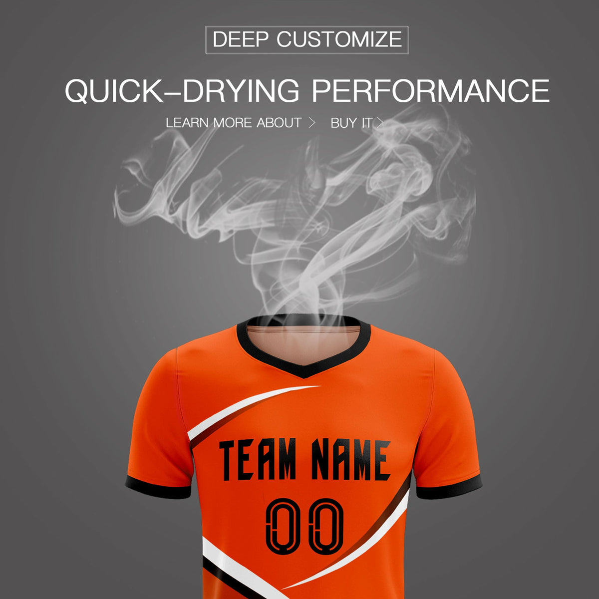 Custom Orange Black Color Block Training Uniform For Men Soccer Sets Jersey