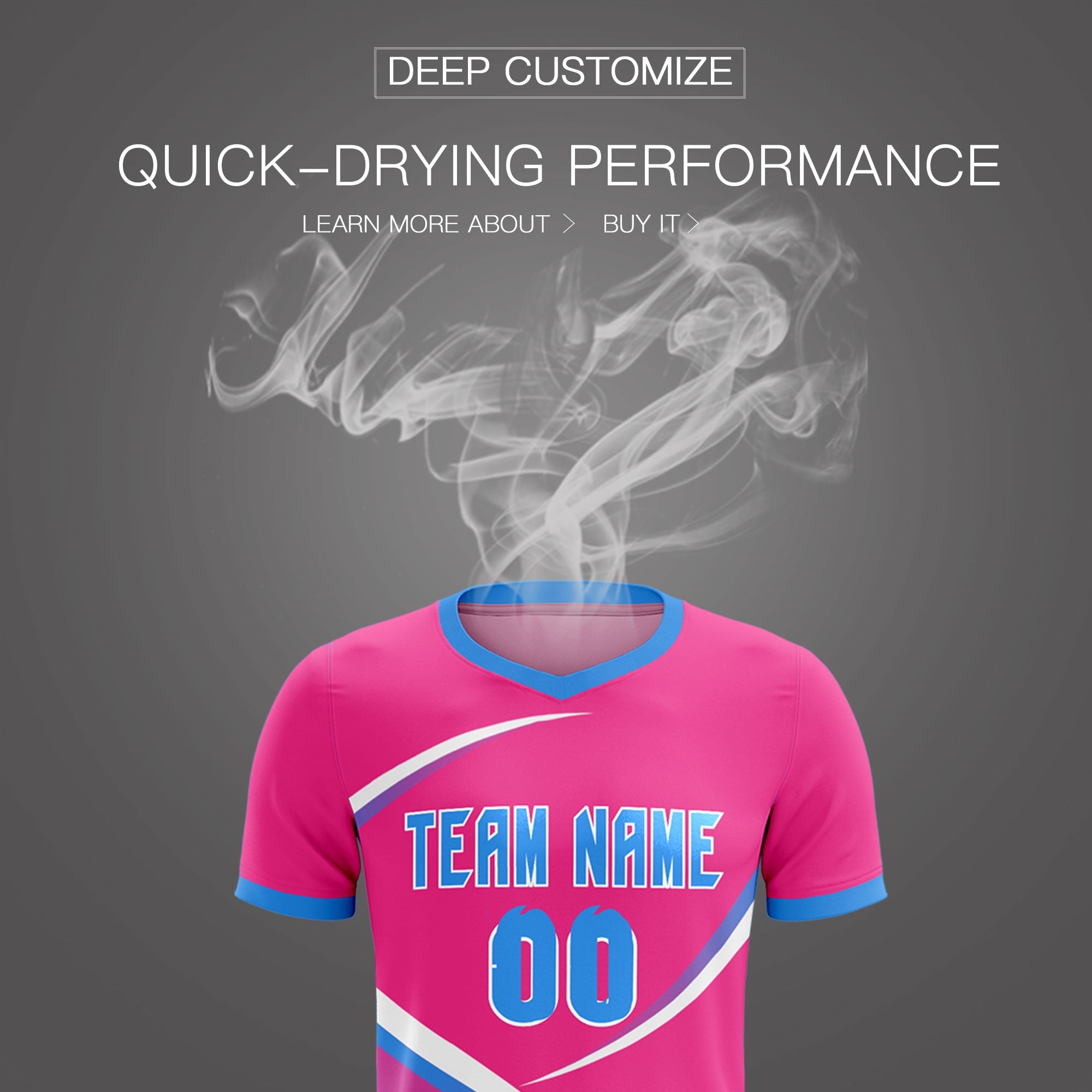 Custom Pink Powder Blue Color Block Training Uniform For Men Soccer Sets Jersey