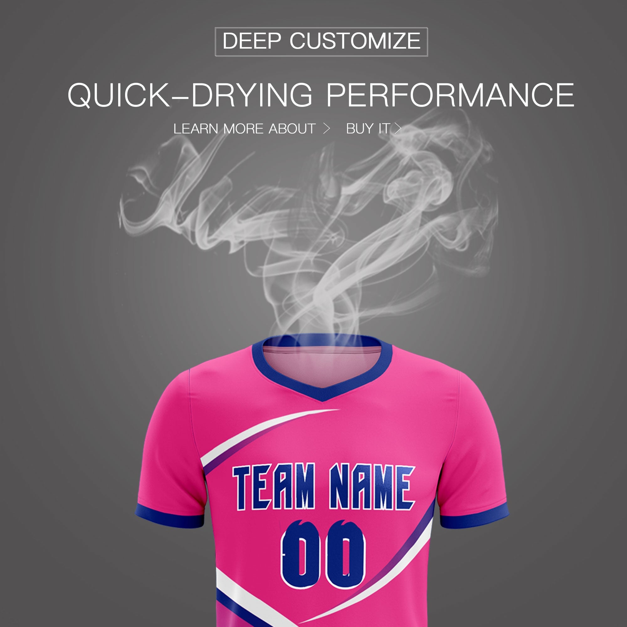 Custom Pink Royal Color Block Training Uniform For Men Soccer Sets Jersey
