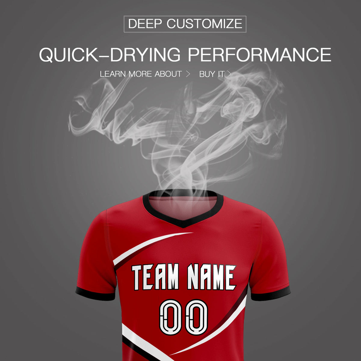 Custom Red Black Color Block Training Uniform For Men Football Kits Jersey