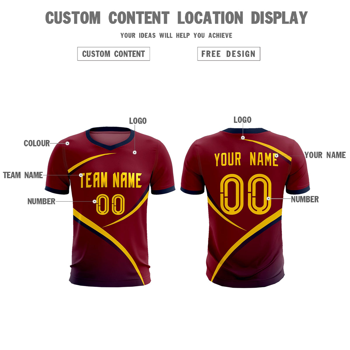 Custom Crimson Navy Color Block Training Uniform For Men Football Kits Jersey
