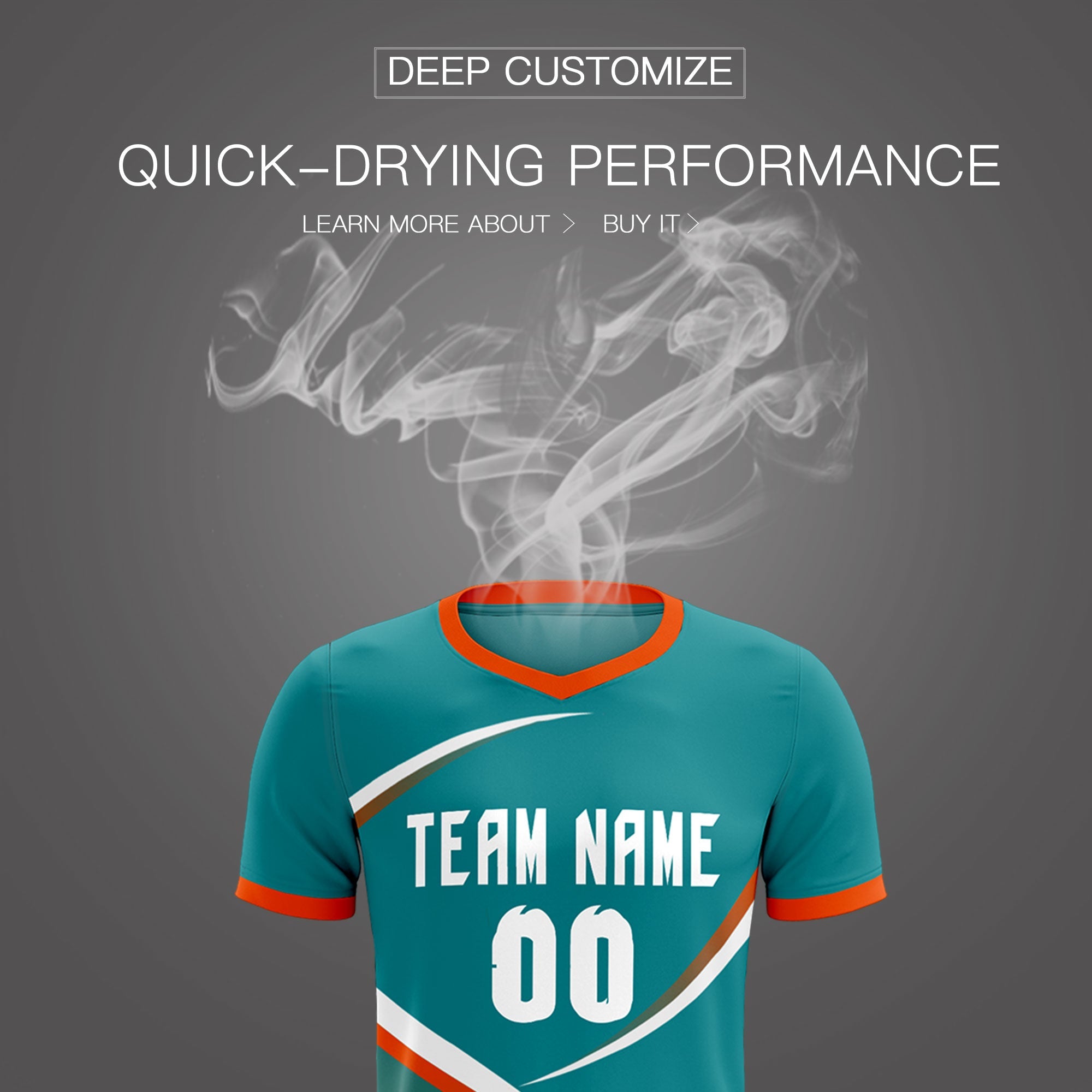 Custom Aqua Orange Color Block Training Uniform For Men Soccer Sets Jersey
