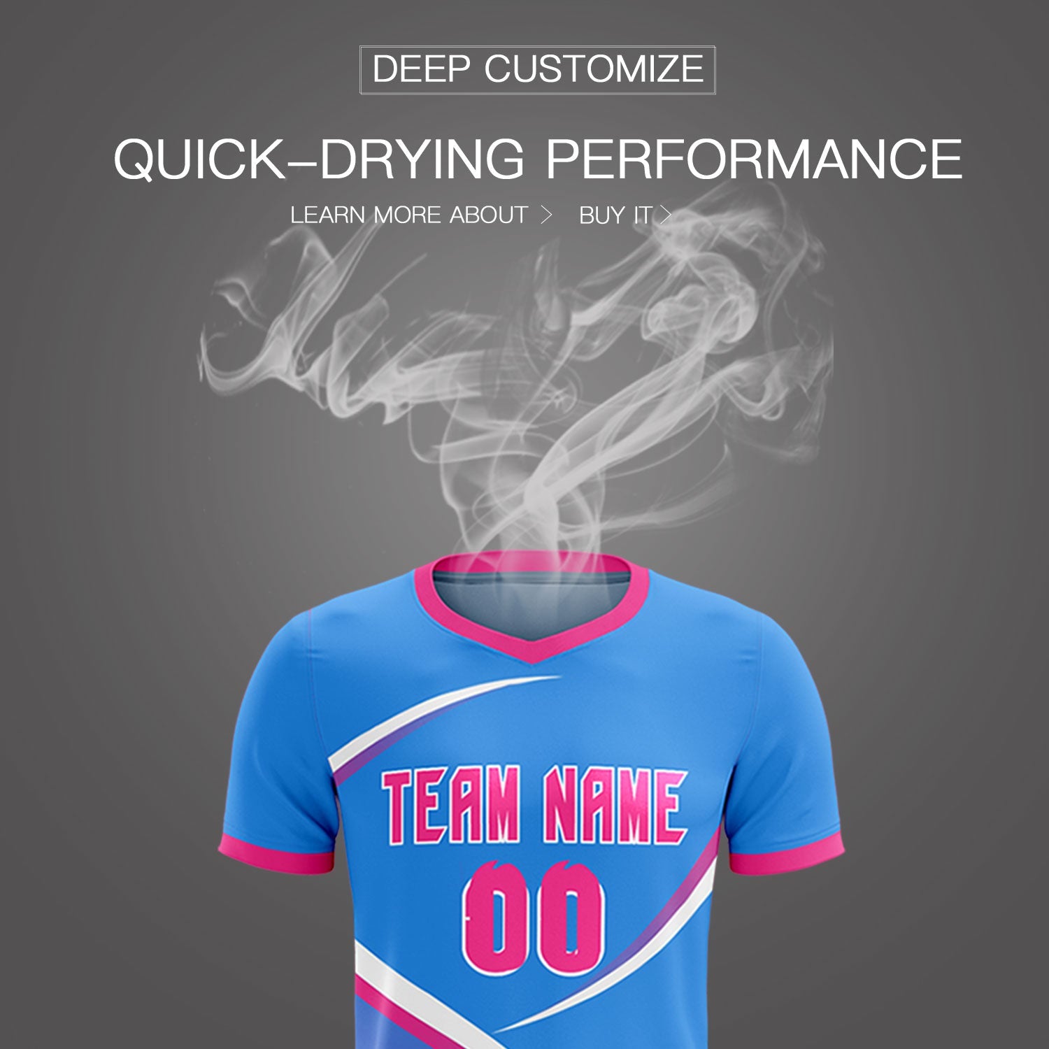 Custom Powder Blue Pink Color Block Training Uniform For Men Soccer Sets Jersey