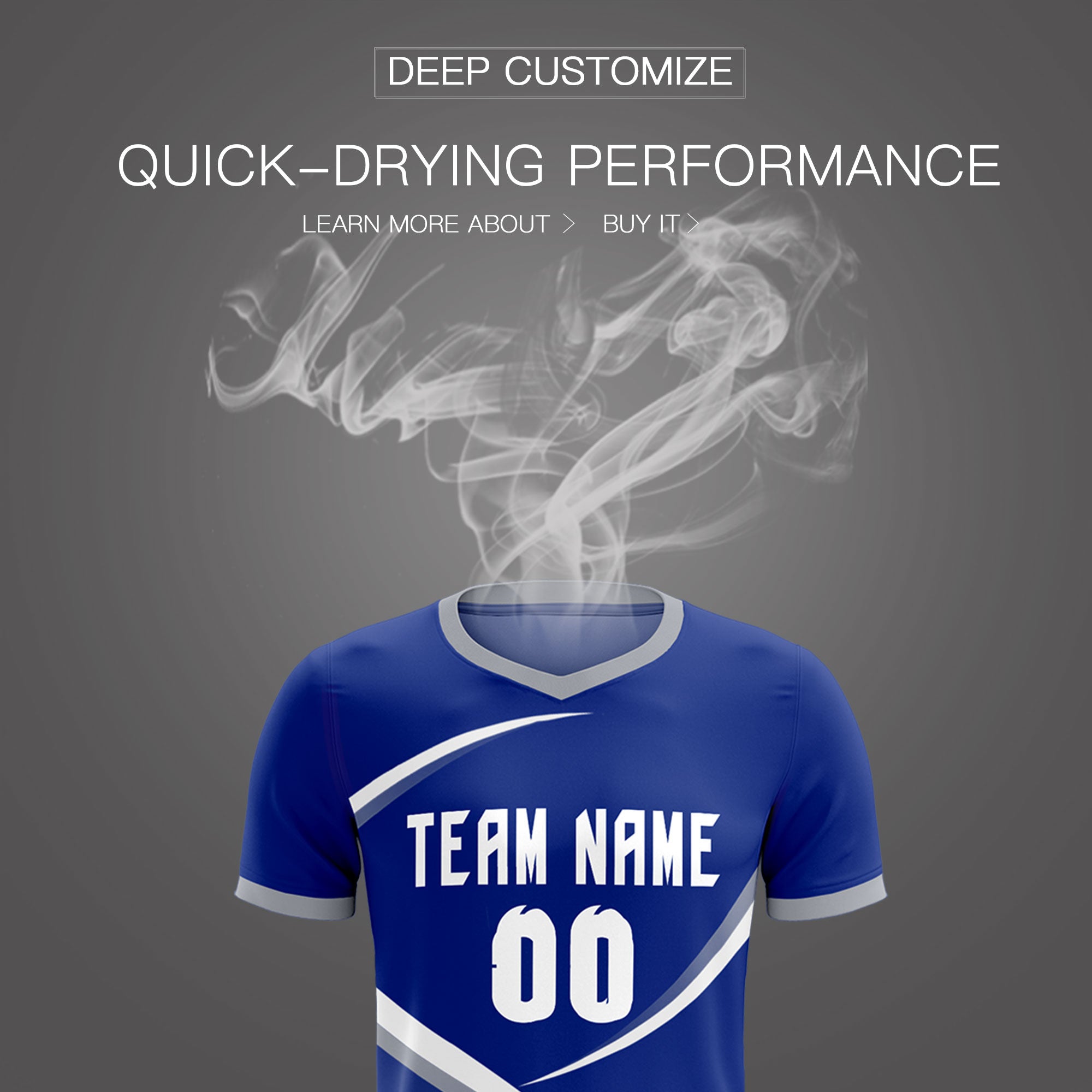 Custom Royal Gray Color Block Training Uniform For Men Soccer Sets Jersey