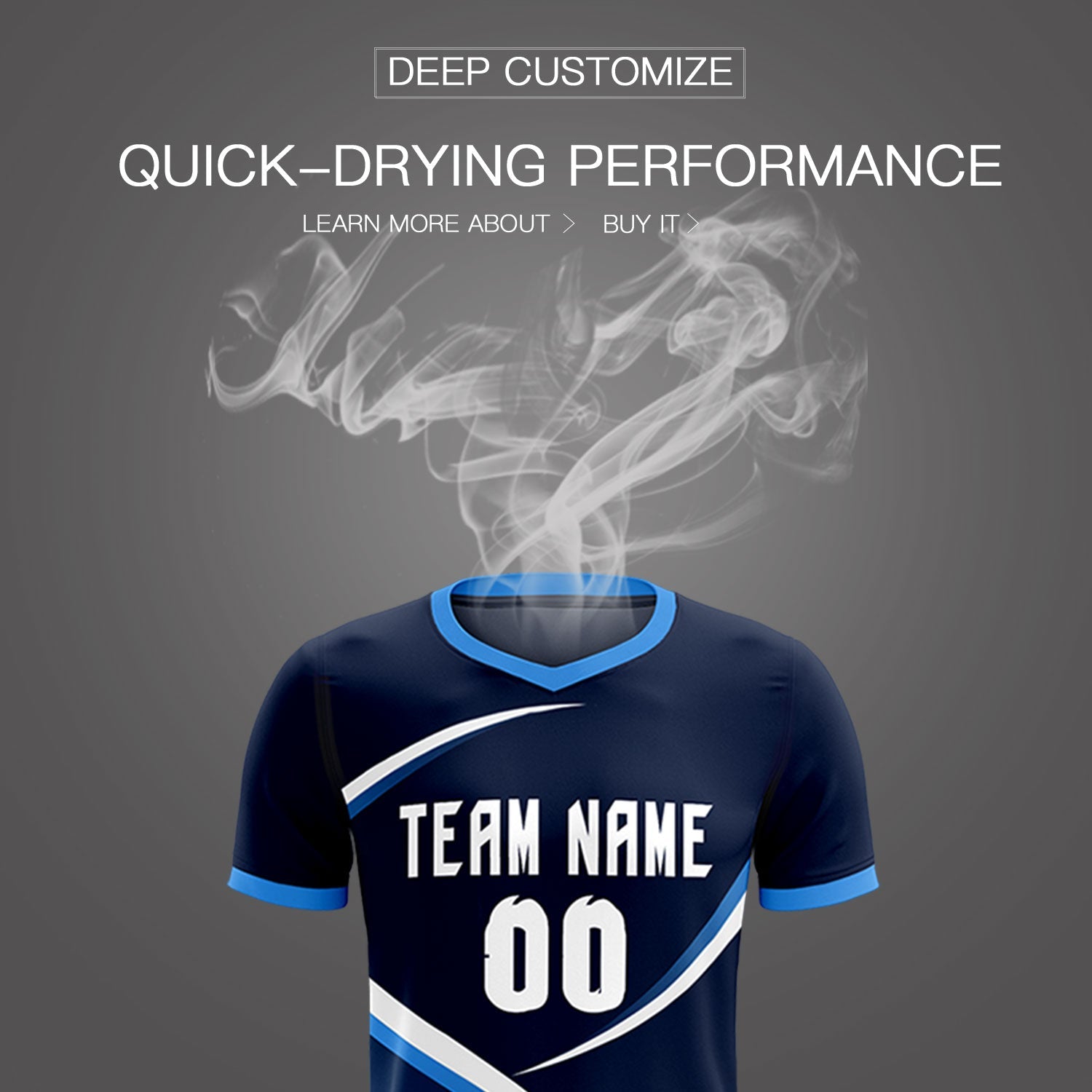 Custom Navy Powder Blue Color Block Training Uniform For Men Soccer Sets Jersey