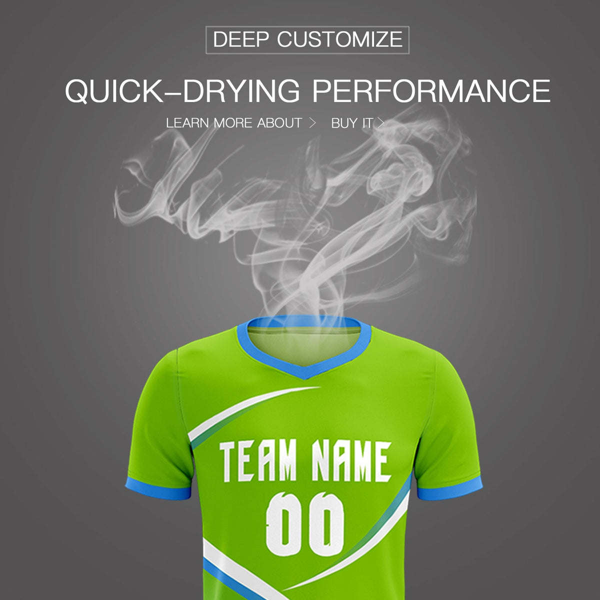 Custom Neon Green Powder Blue Color Block Training Uniform For Men Soccer Sets Jersey