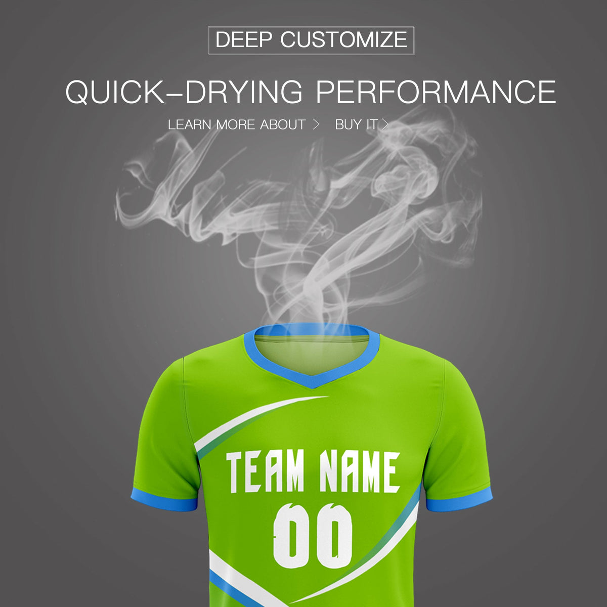 Custom Neon Green Powder Blue Color Block Training Uniform For Men Soccer Sets Jersey