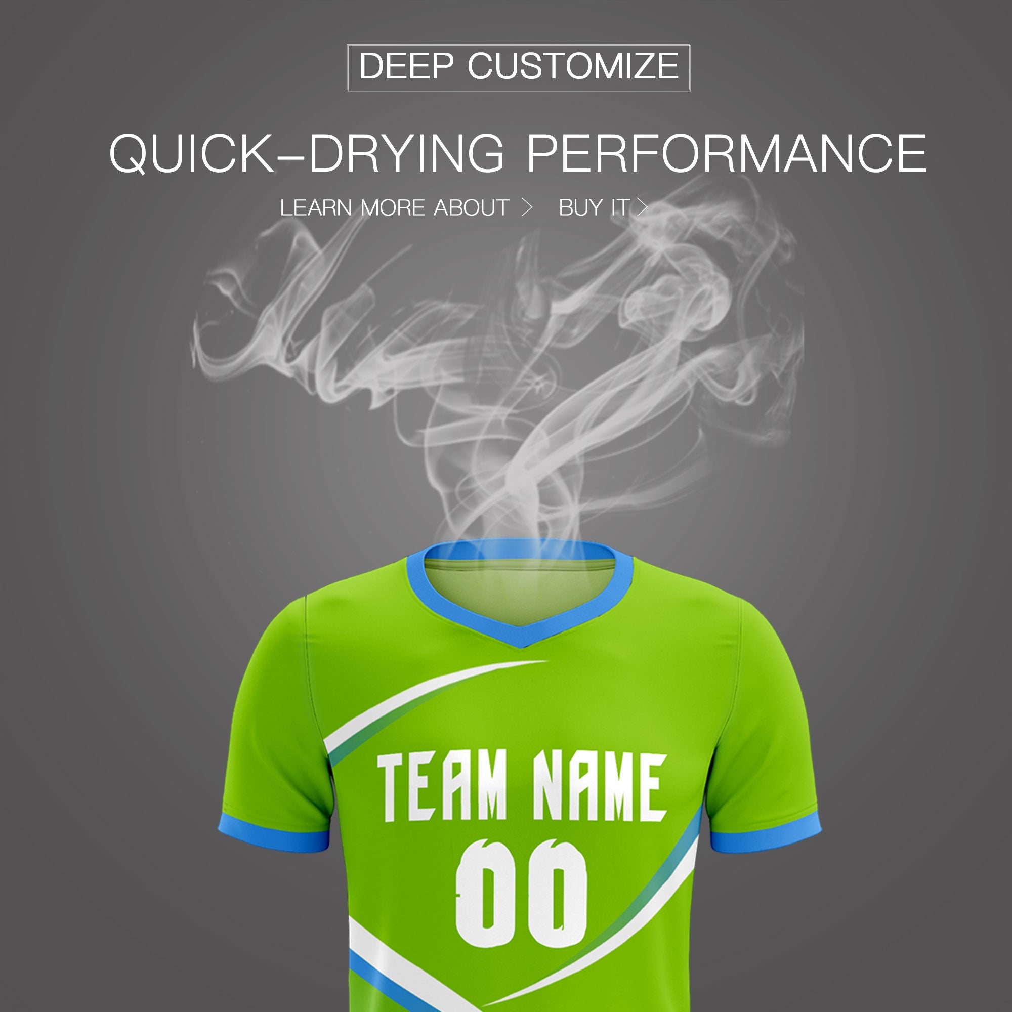 Custom Neon Green Powder Blue Color Block Training Uniform For Men Soccer Sets Jersey
