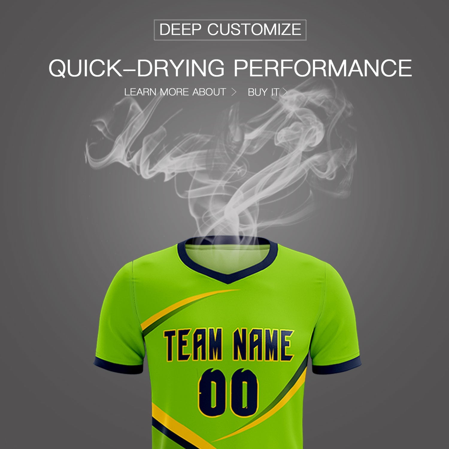 Custom Neon Green Navy Color Block Training Uniform For Men Soccer Sets Jersey