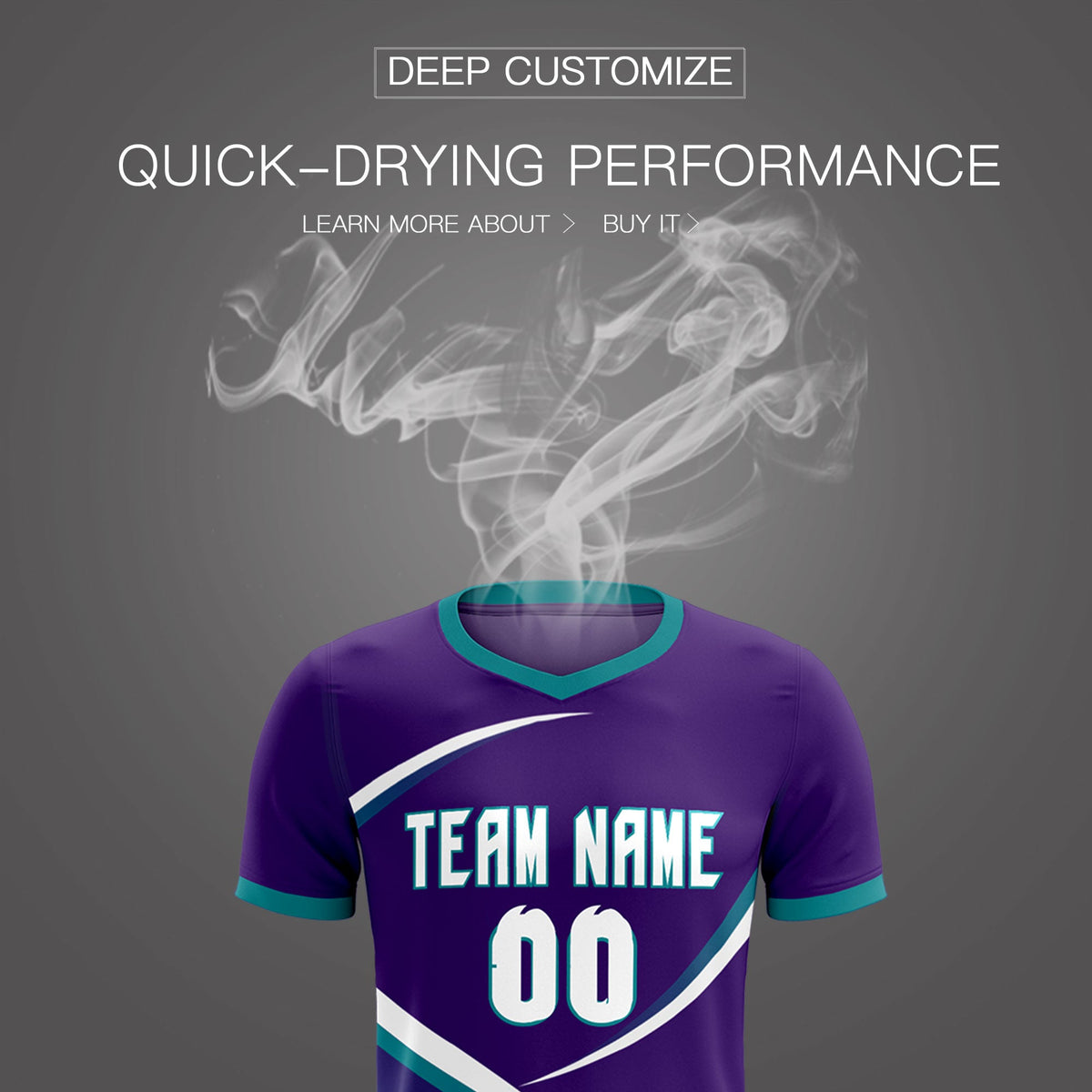 Custom Purple Aqua Color Block Training Uniform For Men Soccer Sets Jersey