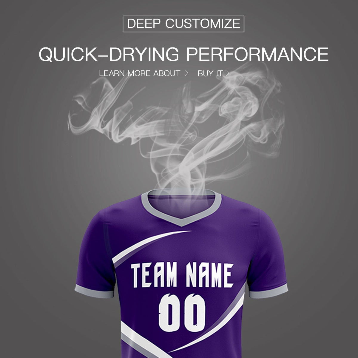 Custom Purple Gray Color Block Training Uniform For Men Soccer Sets Jersey