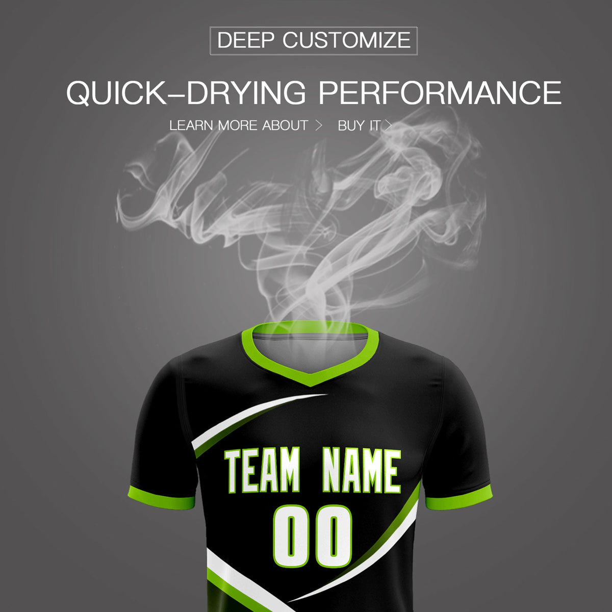 Custom Black Neon Green Color Block Training Uniform For Men Soccer Sets Jersey