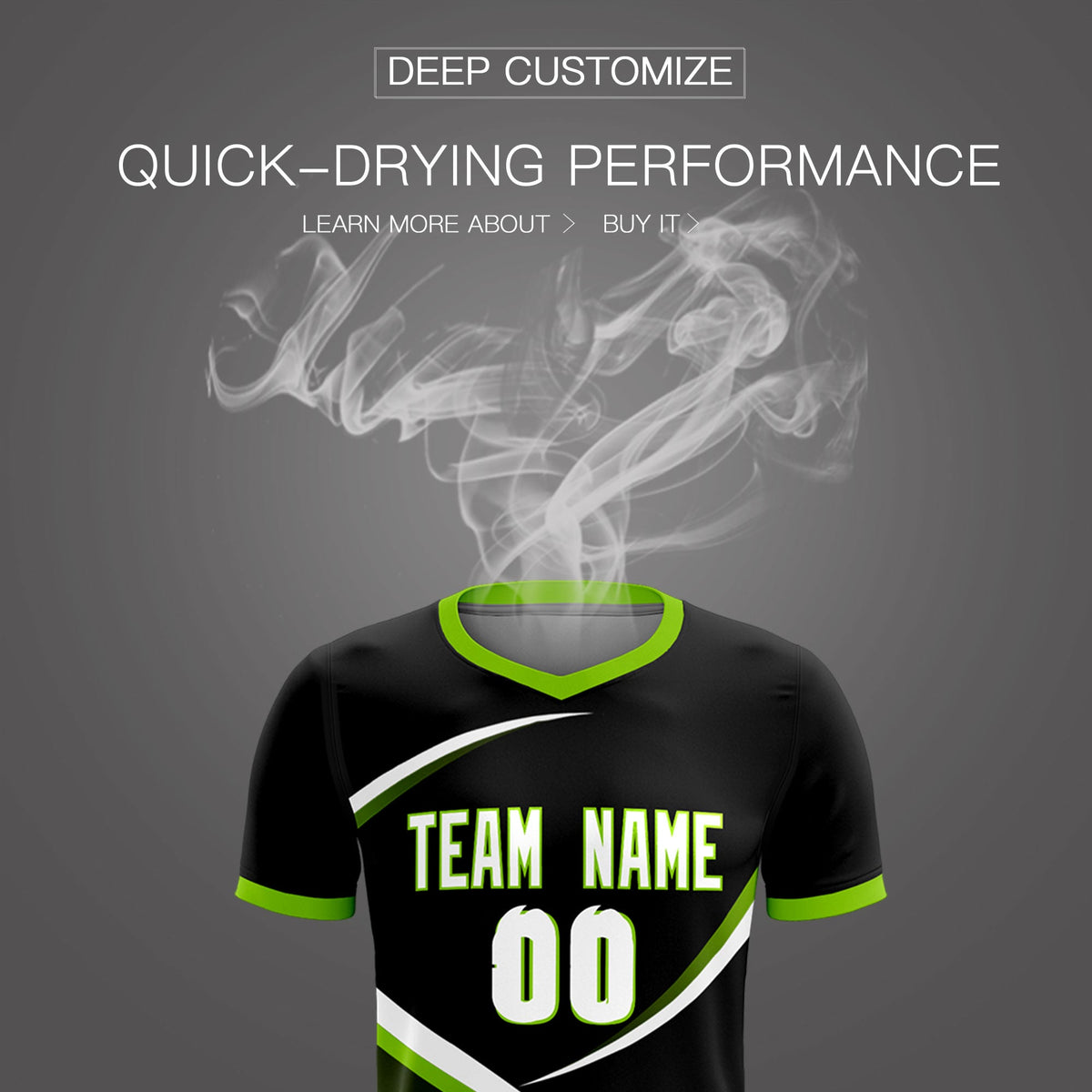 Custom Black Neon Green Color Block Training Uniform For Men Soccer Sets Jersey
