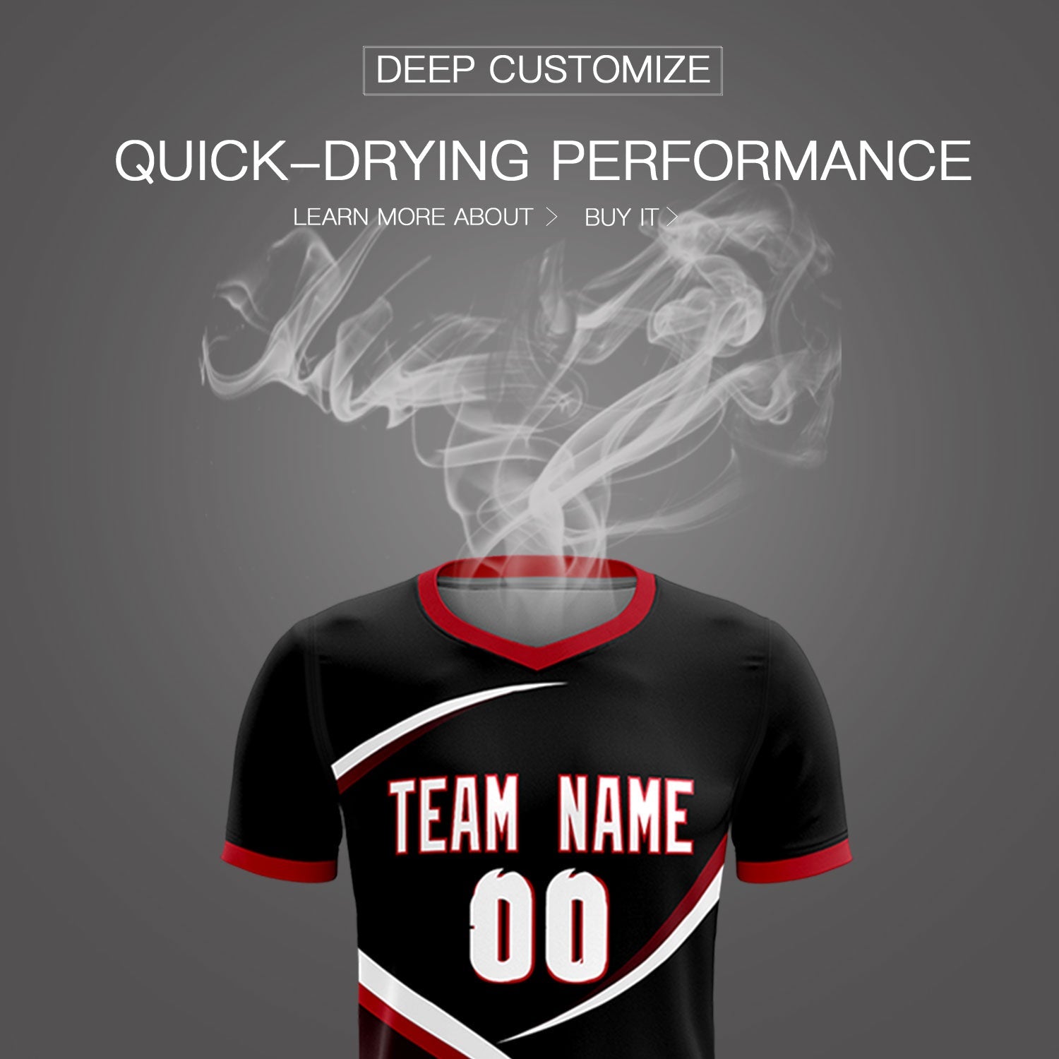 Custom Black Red Color Block Training Uniform For Men Soccer Sets Jersey