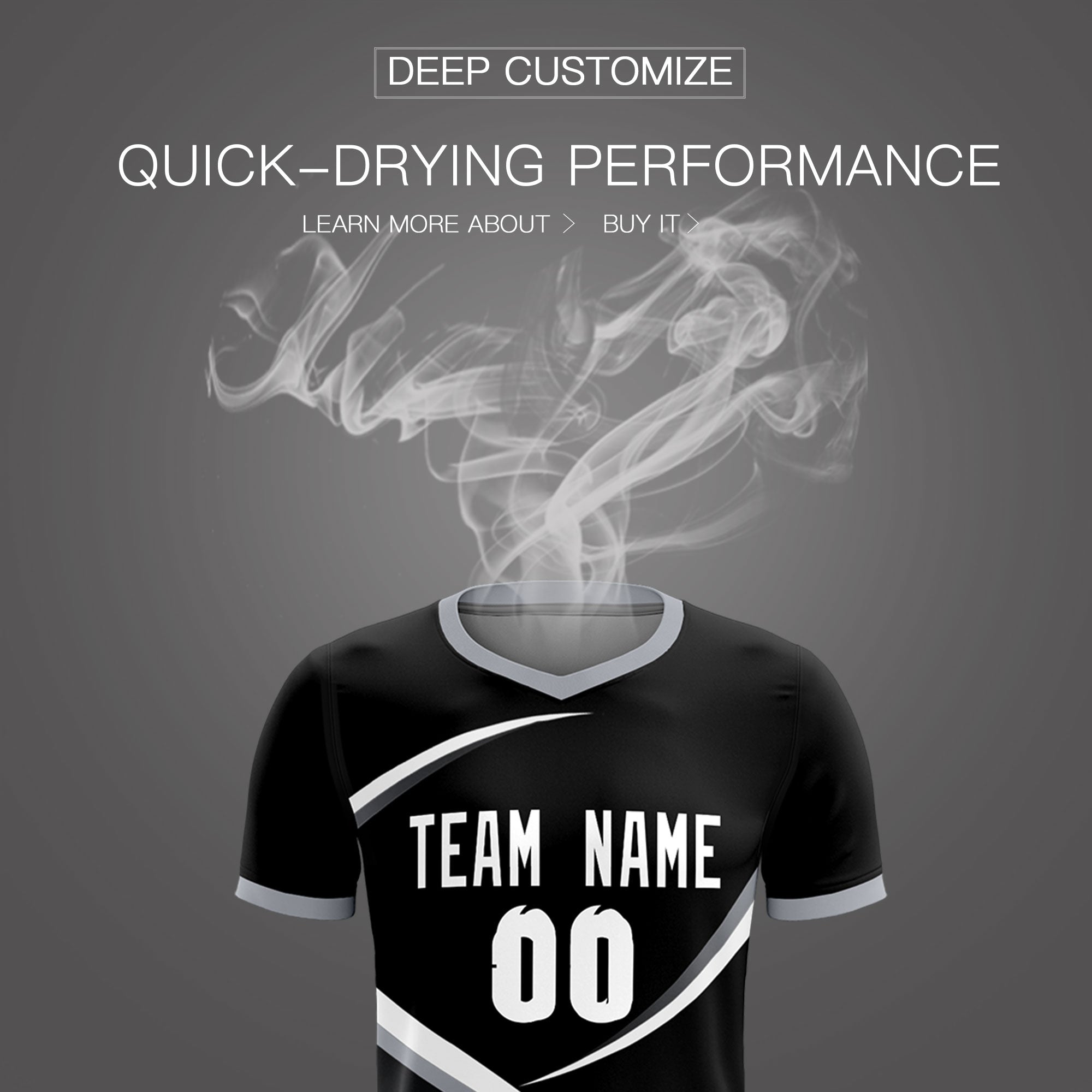 Custom Black Gray Color Block Training Uniform For Men Soccer Sets Jersey