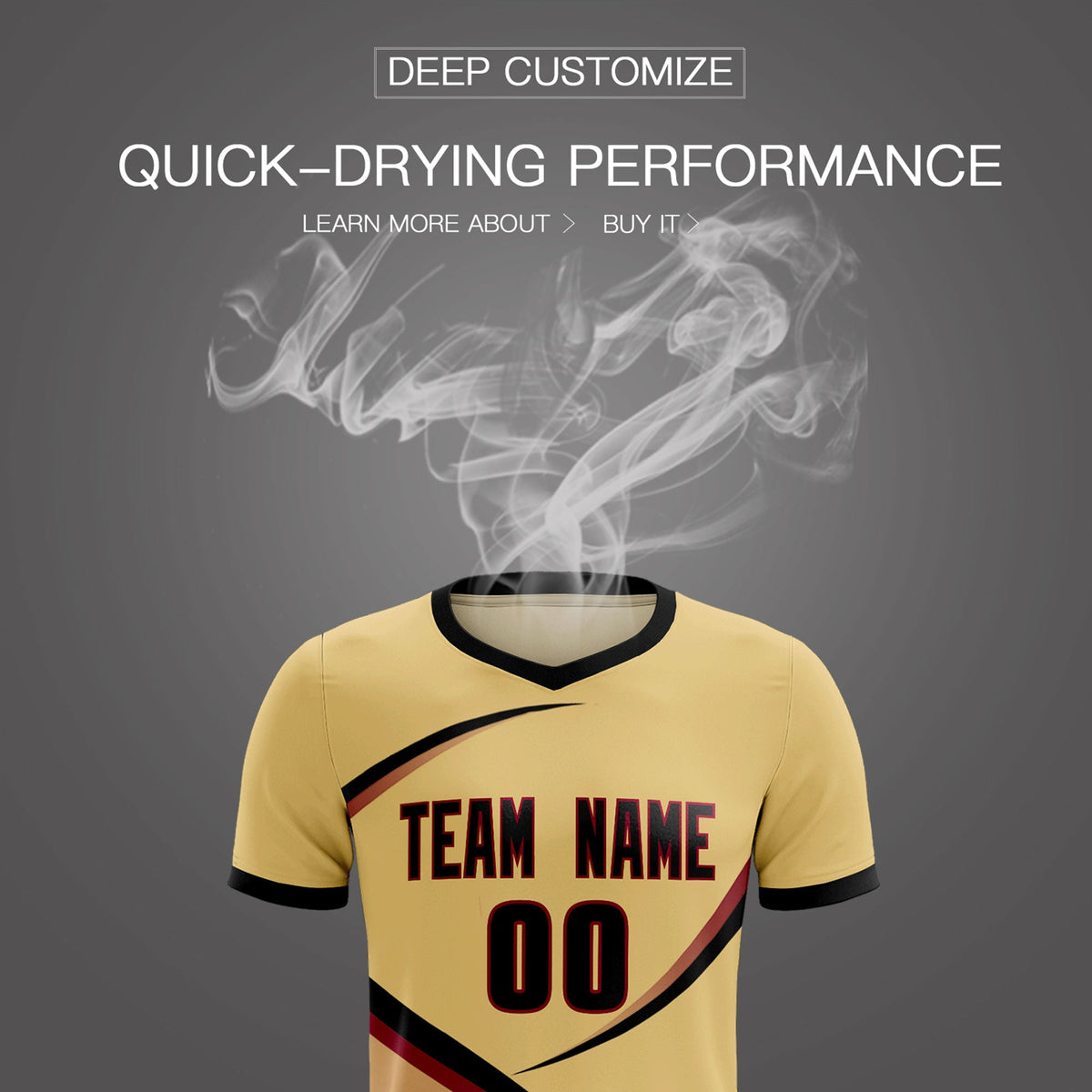 Custom Khaki Black Color Block Training Uniform For Men Football Kits Jersey