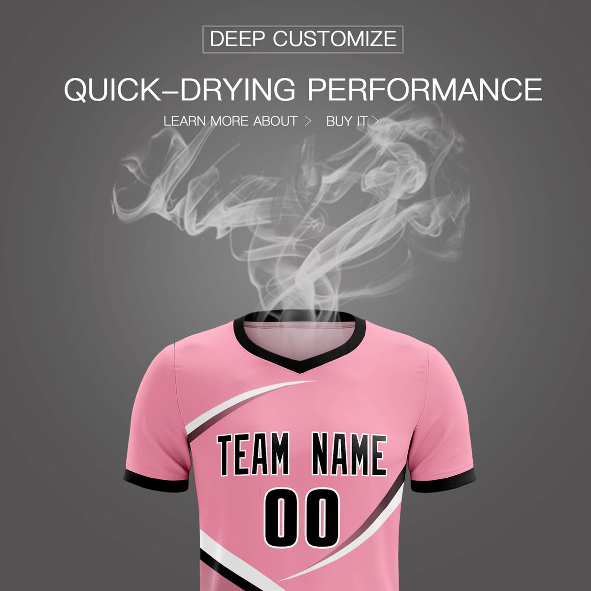 Custom Light Pink Black Color Block Training Uniform For Men Football Kits Jersey