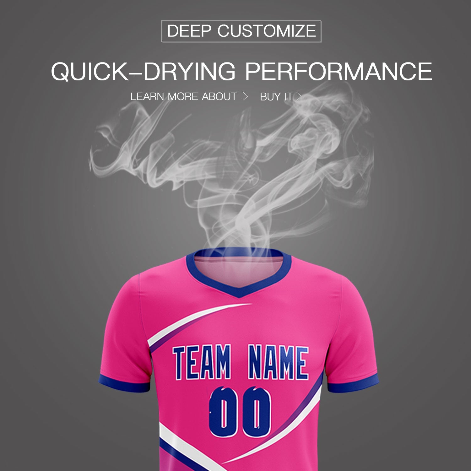 Custom Pink Royal Color Block Training Uniform For Men Soccer Sets Jersey