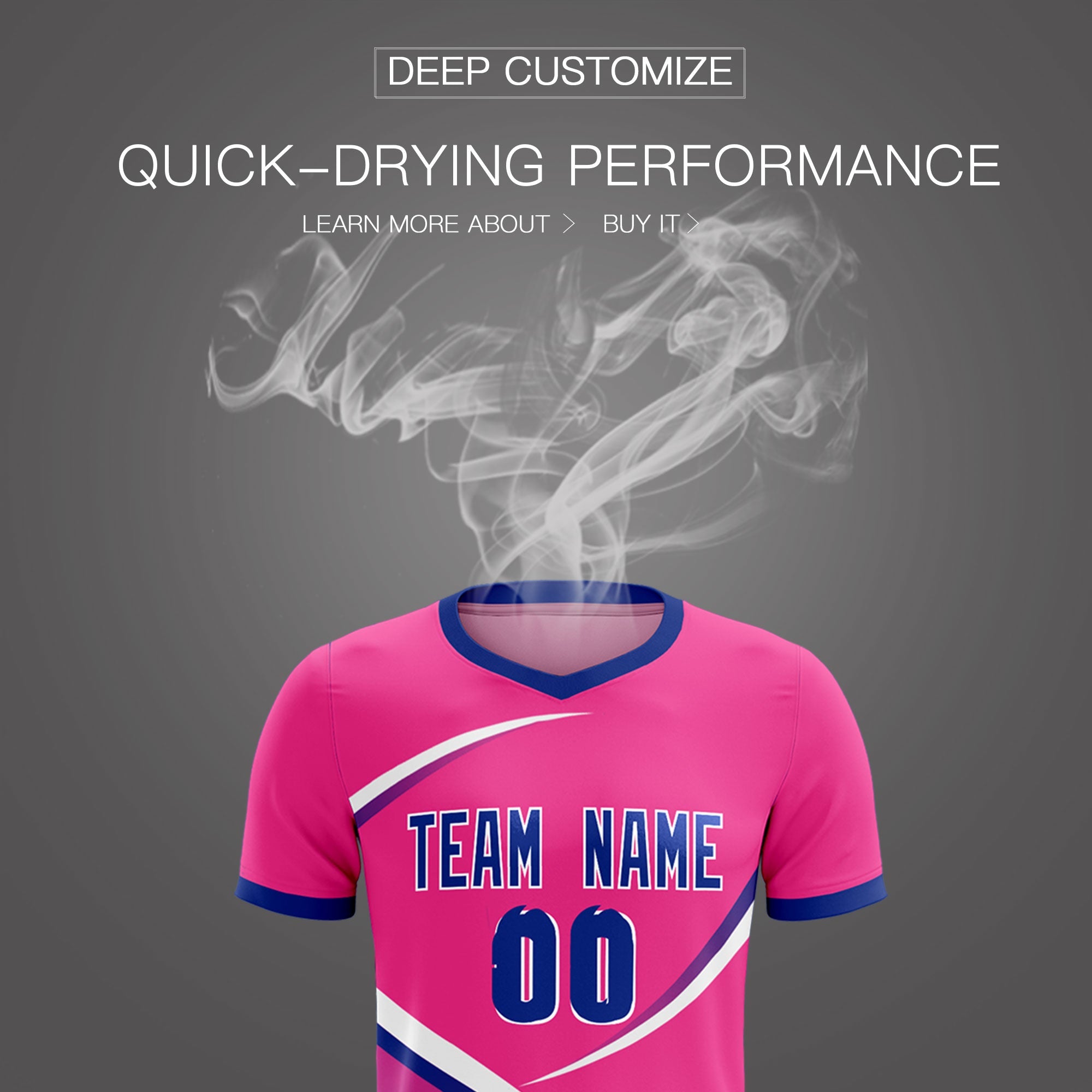 Custom Pink Royal Color Block Training Uniform For Men Soccer Sets Jersey