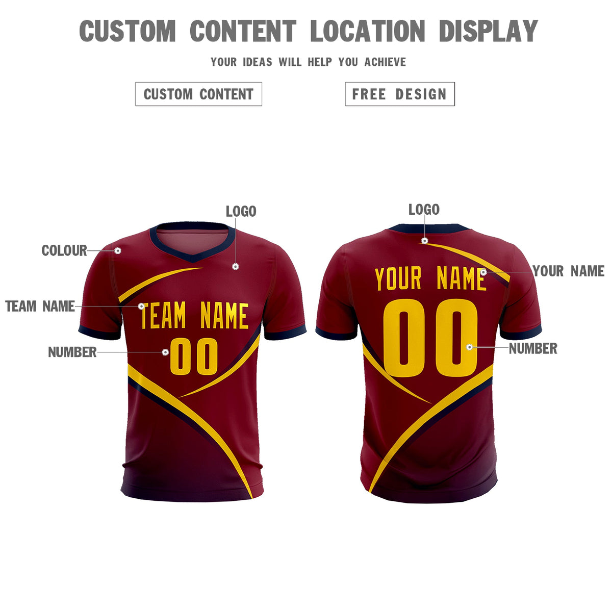 Custom Crimson Navy Color Block Training Uniform For Men Football Kits Jersey