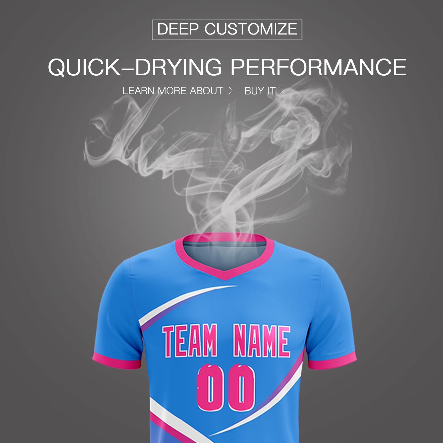 Custom Powder Blue Pink Color Block Training Uniform For Men Soccer Sets Jersey