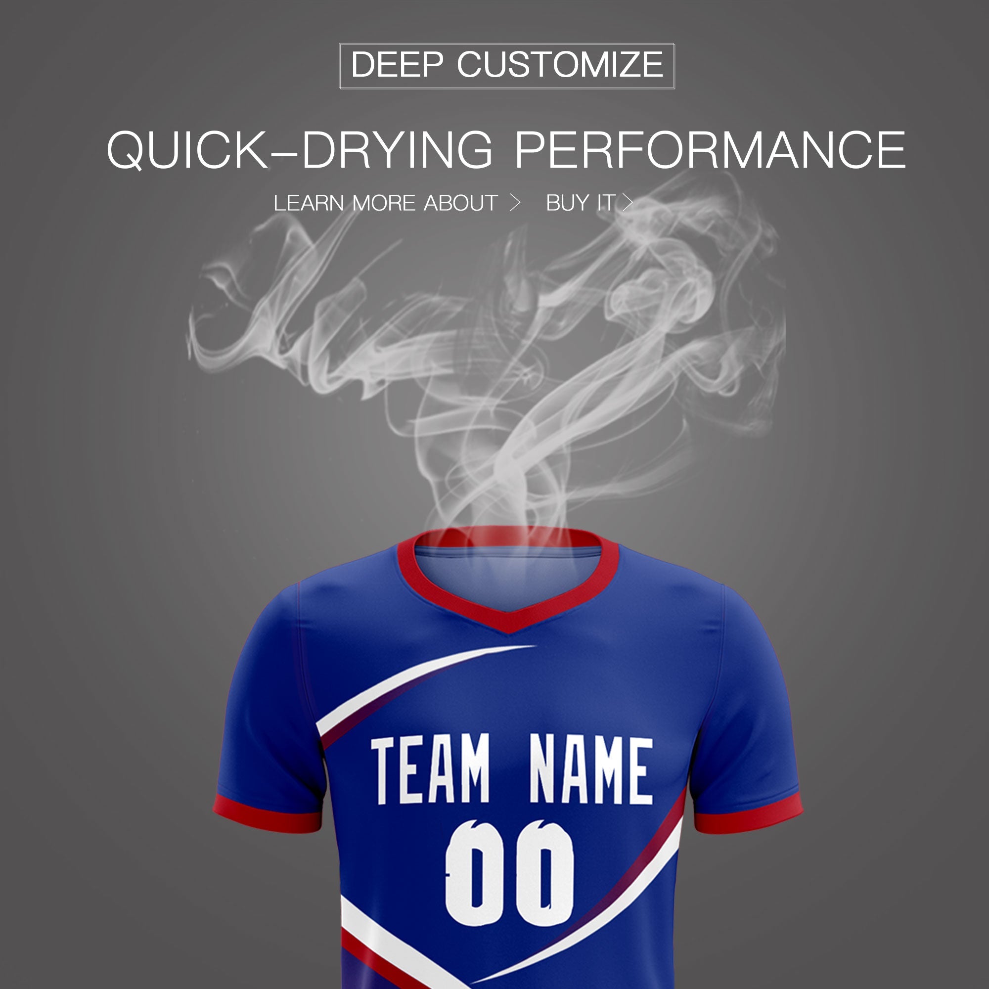 Custom Royal Red Color Block Training Uniform For Men Soccer Sets Jersey