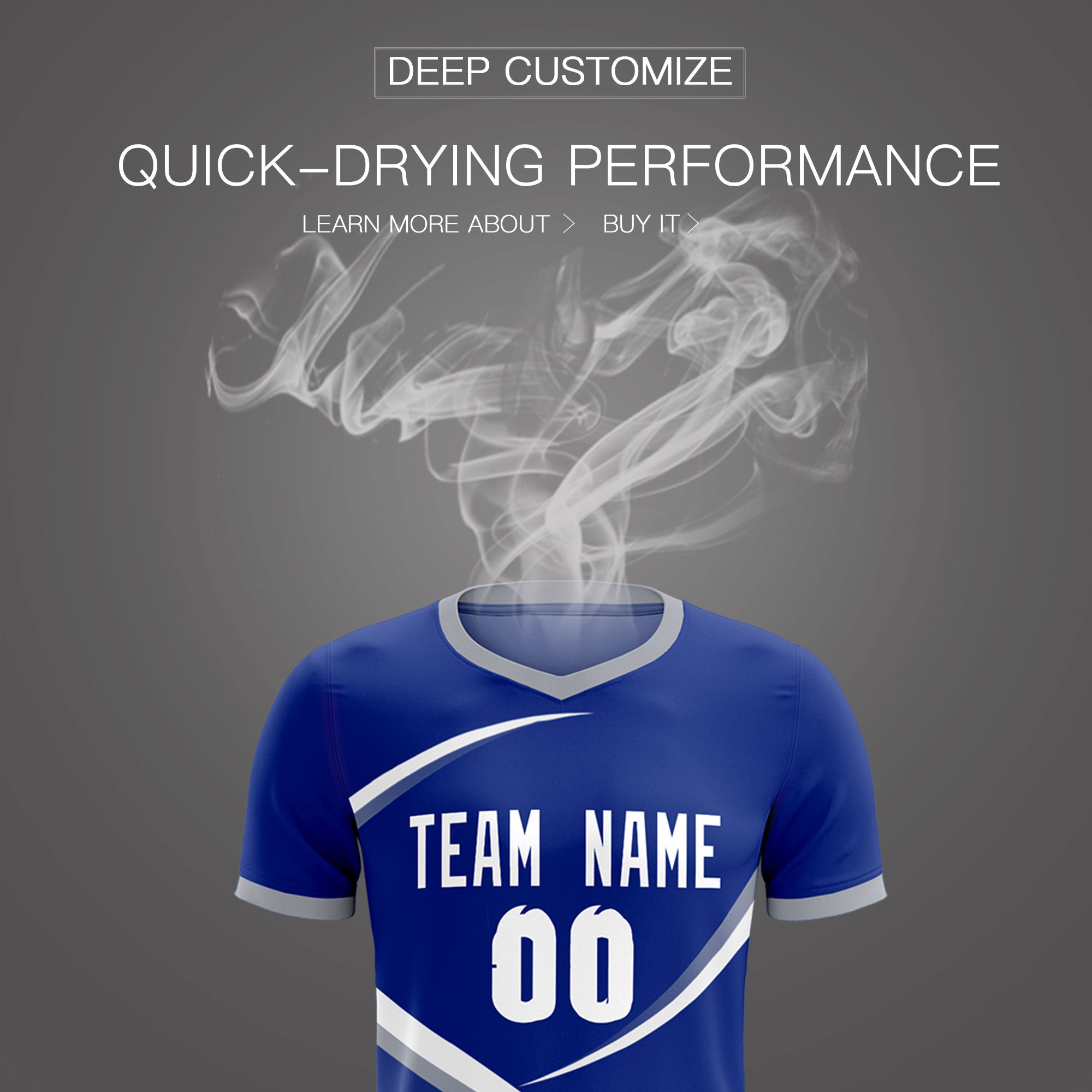 Custom Royal Gray Color Block Training Uniform For Men Soccer Sets Jersey