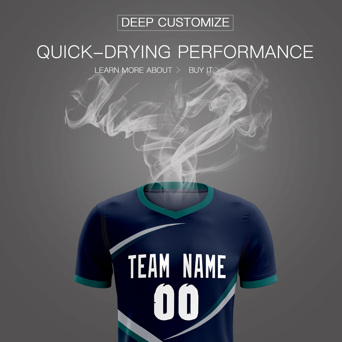 Custom Navy Aqua Color Block Training Uniform For Men Soccer Sets Jersey