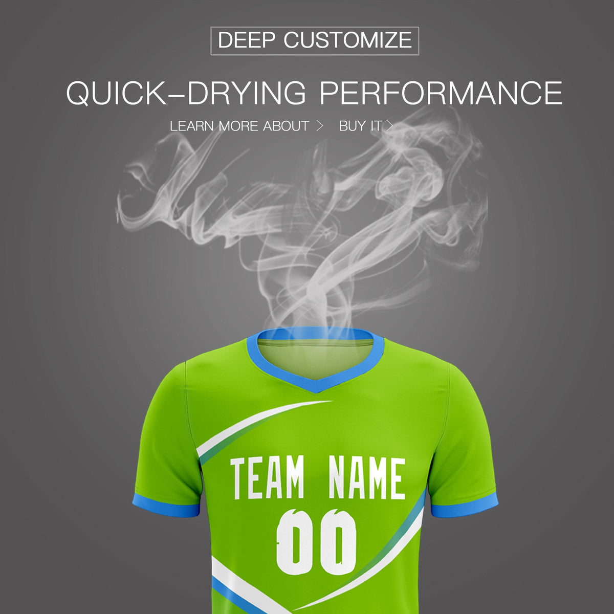Custom Neon Green Powder Blue Color Block Training Uniform For Men Soccer Sets Jersey