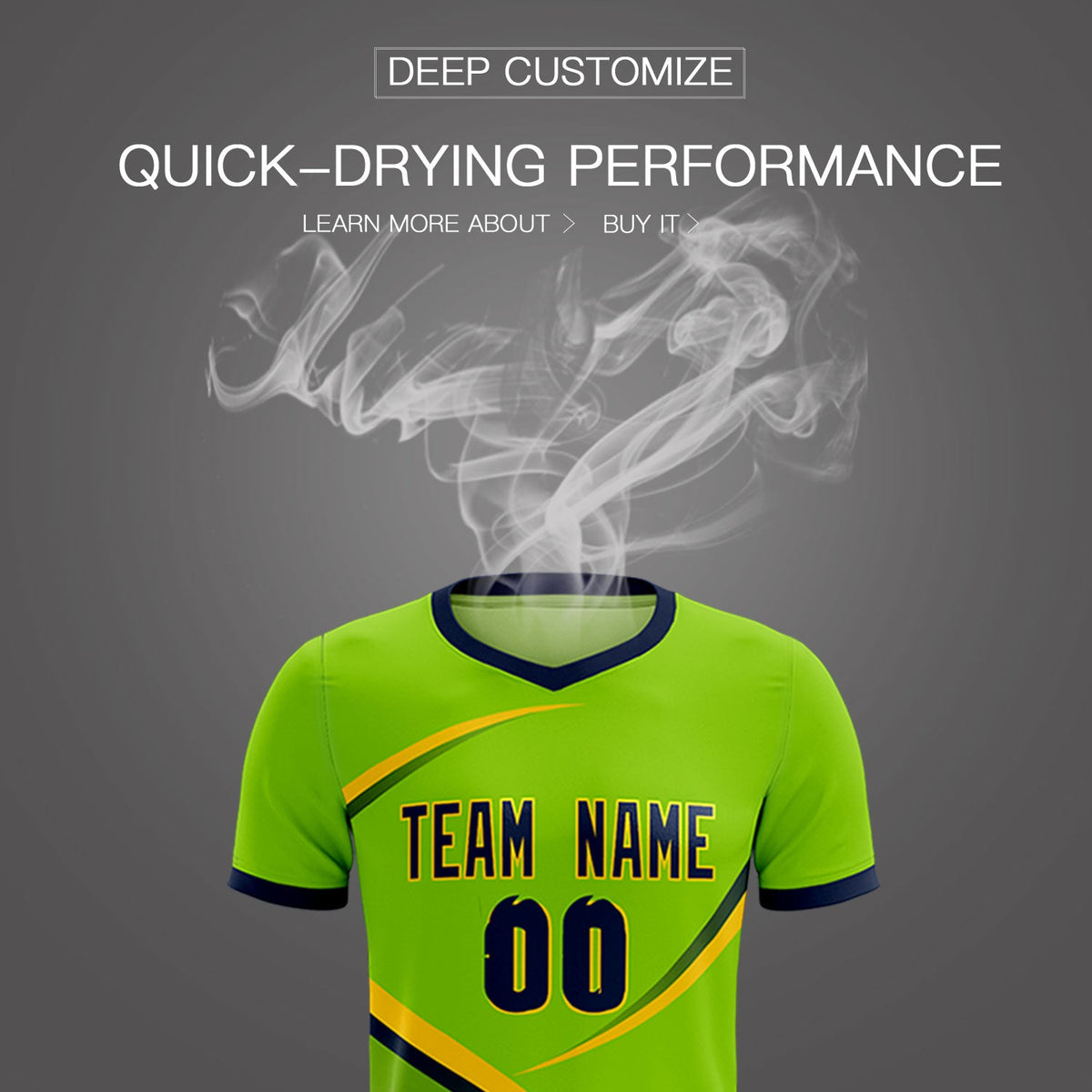 Custom Neon Green Navy Color Block Training Uniform For Men Soccer Sets Jersey