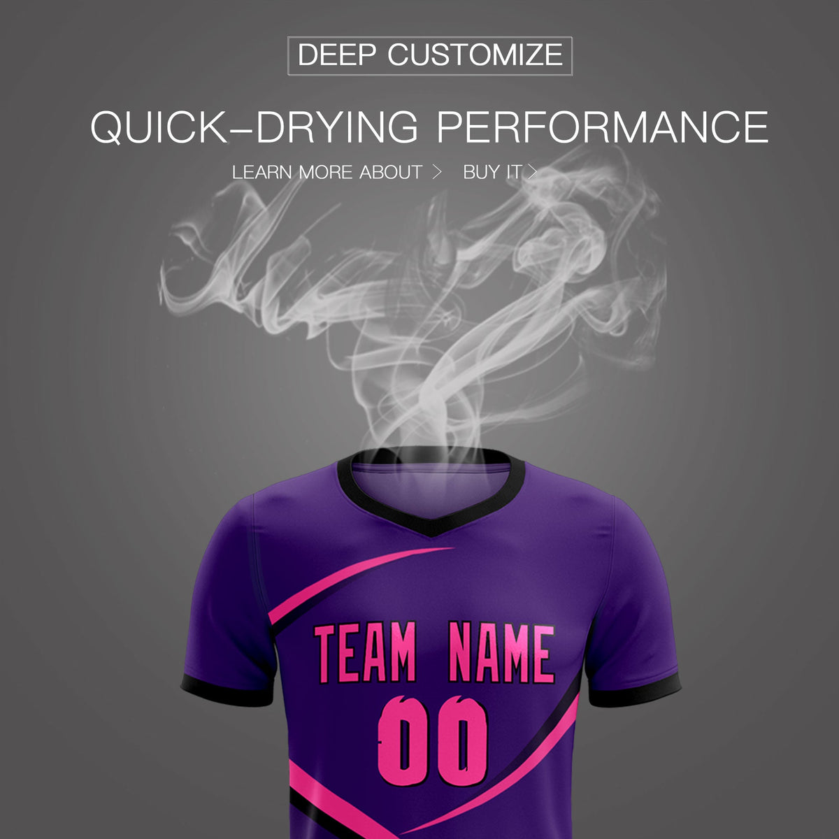 Custom Purple Black Color Block Training Uniform For Men Soccer Sets Jersey
