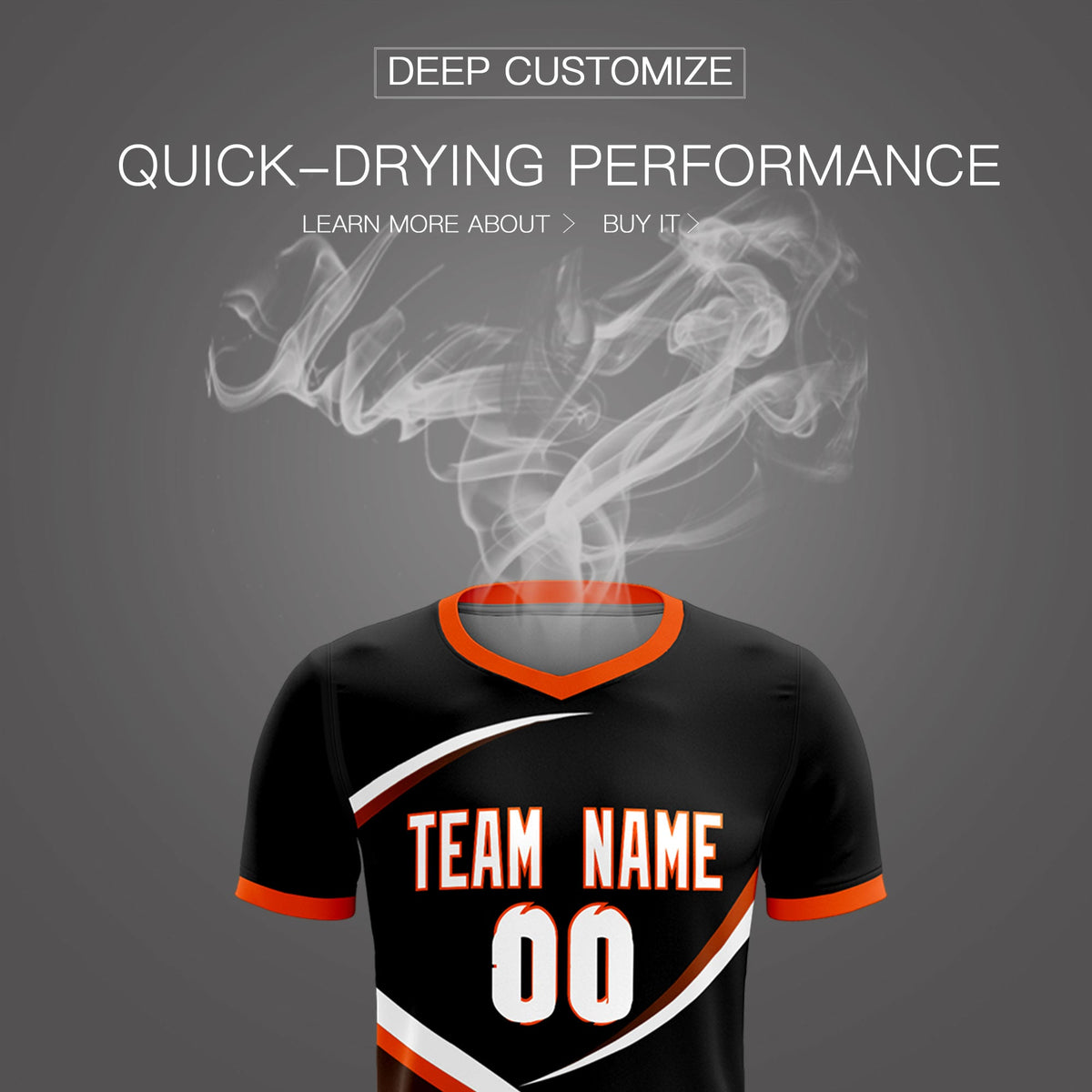 Custom Black Orange Color Block Training Uniform For Men Soccer Sets Jersey