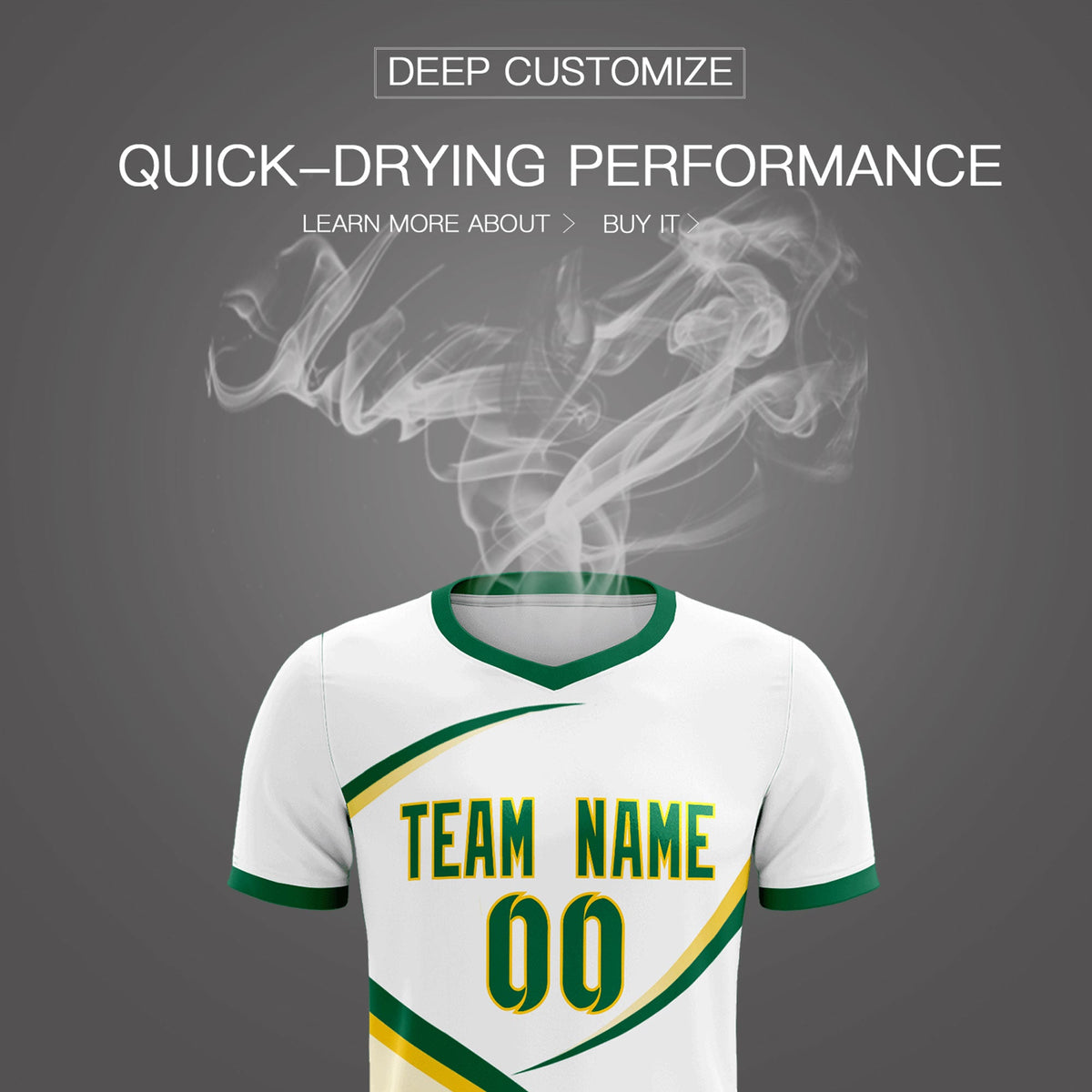 Custom White Kelly Green Color Block Training Uniform For Men Football Kits Jersey