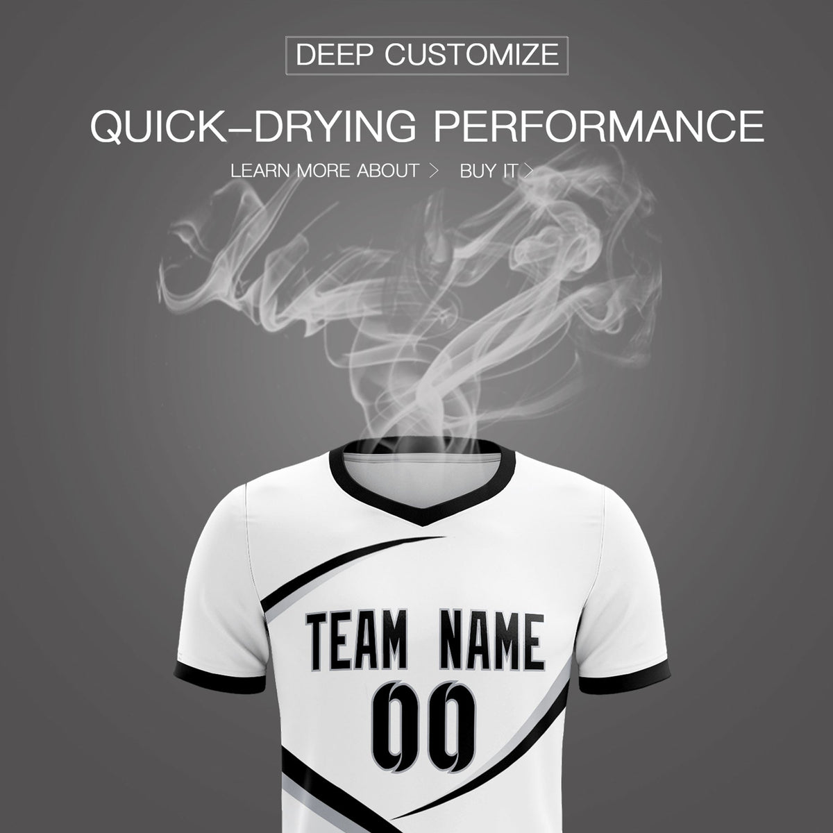 Custom White Black Color Block Training Uniform For Men Football Kits Jersey