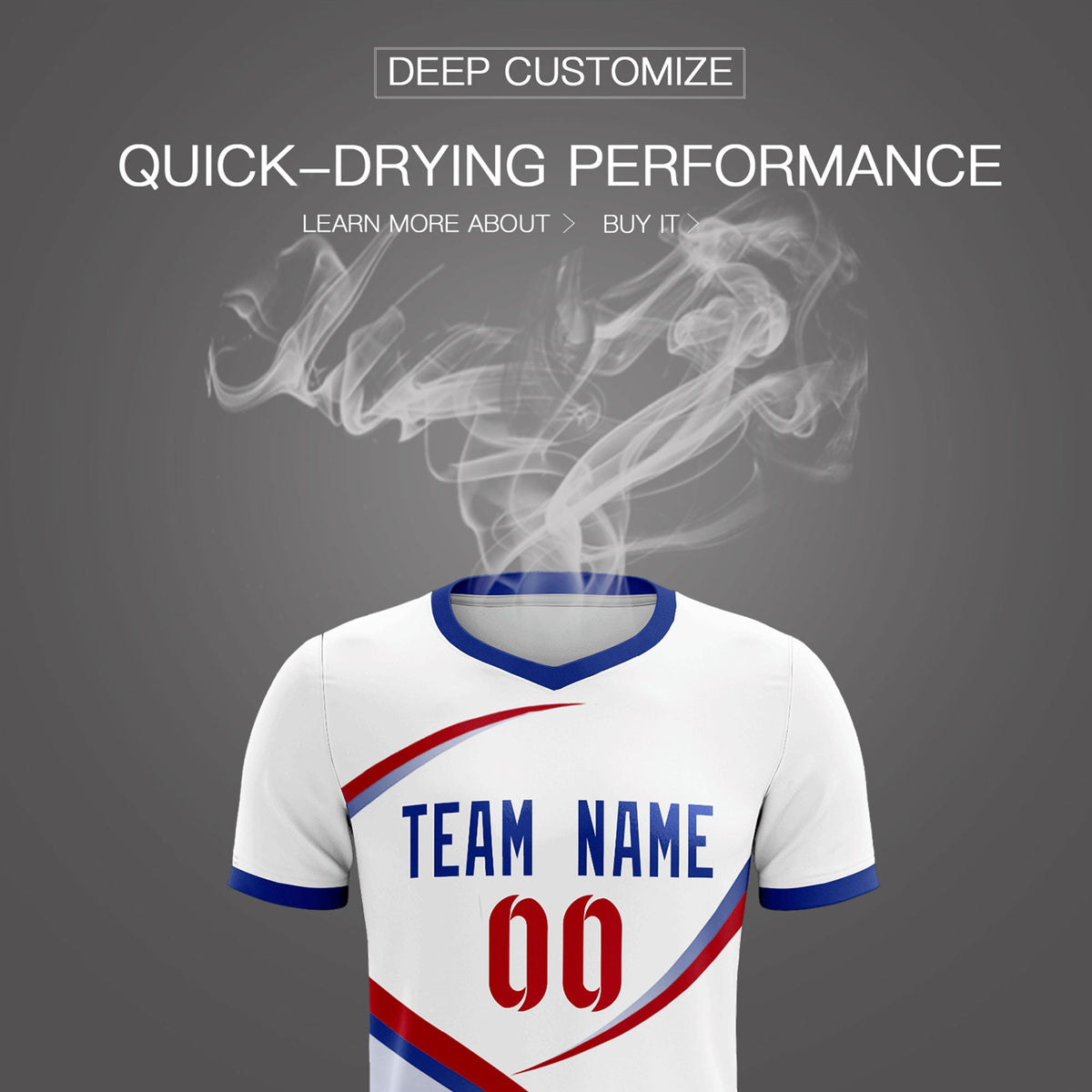 Custom White Royal Color Block Training Uniform For Men Football Kits Jersey