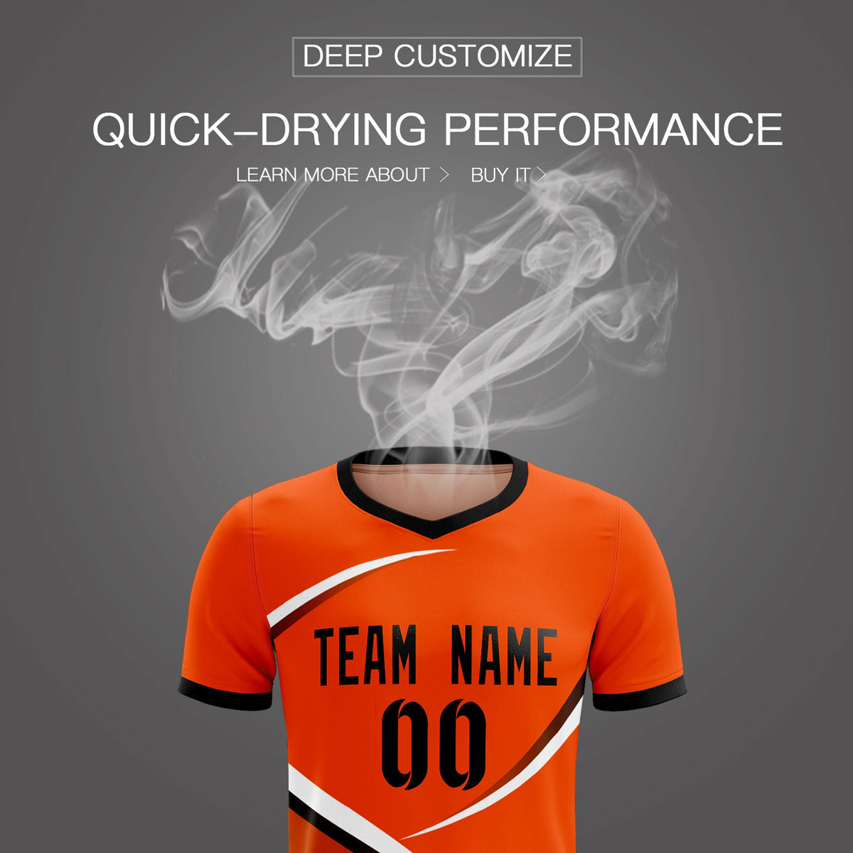 Custom Orange Black Color Block Training Uniform For Men Soccer Sets Jersey
