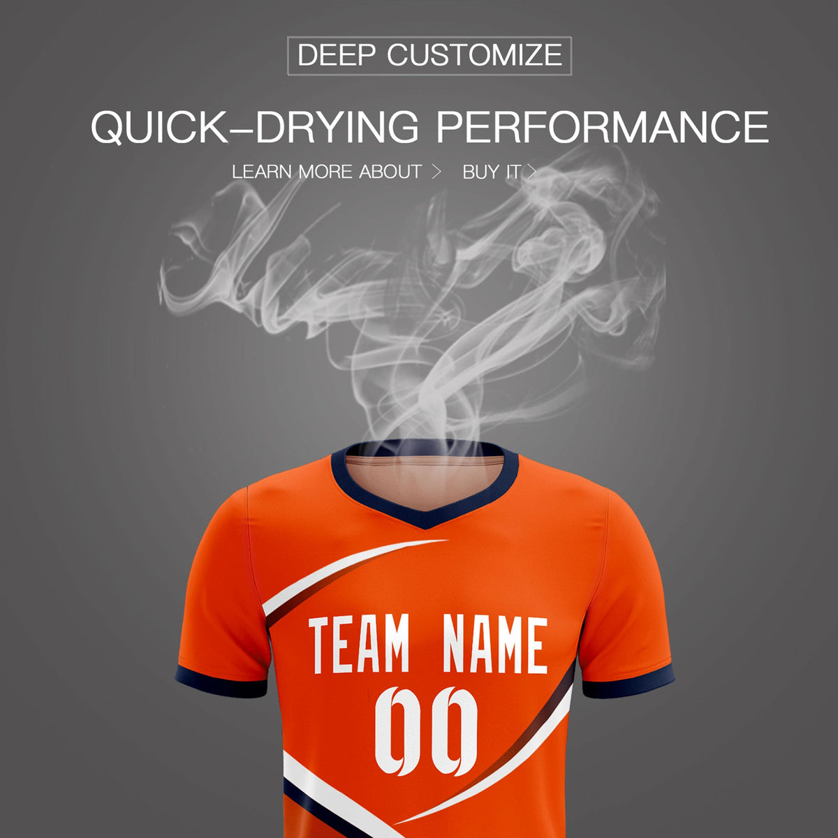 Custom Orange Navy Color Block Training Uniform For Men Soccer Sets Jersey