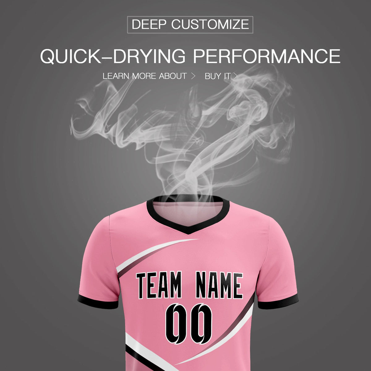 Custom Light Pink Black Color Block Training Uniform For Men Football Kits Jersey