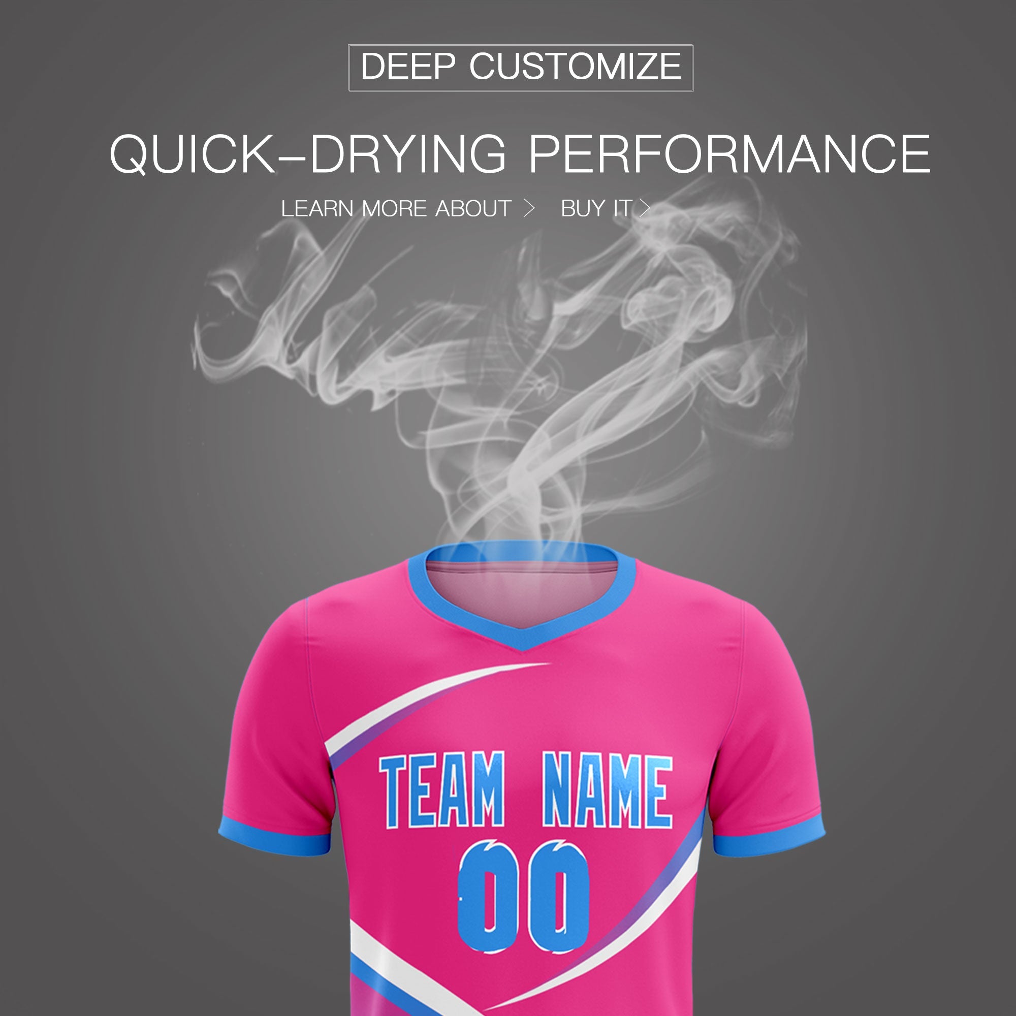 Custom Pink Powder Blue Color Block Training Uniform For Men Soccer Sets Jersey