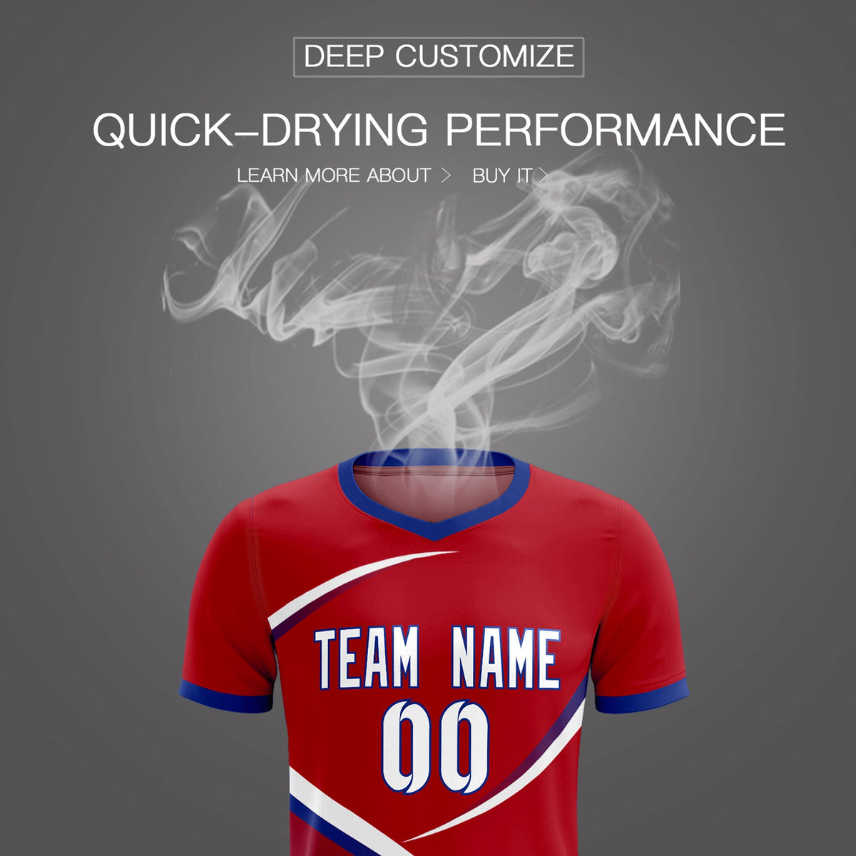 Custom Red Royal Color Block Training Uniform For Men Football Kits Jersey