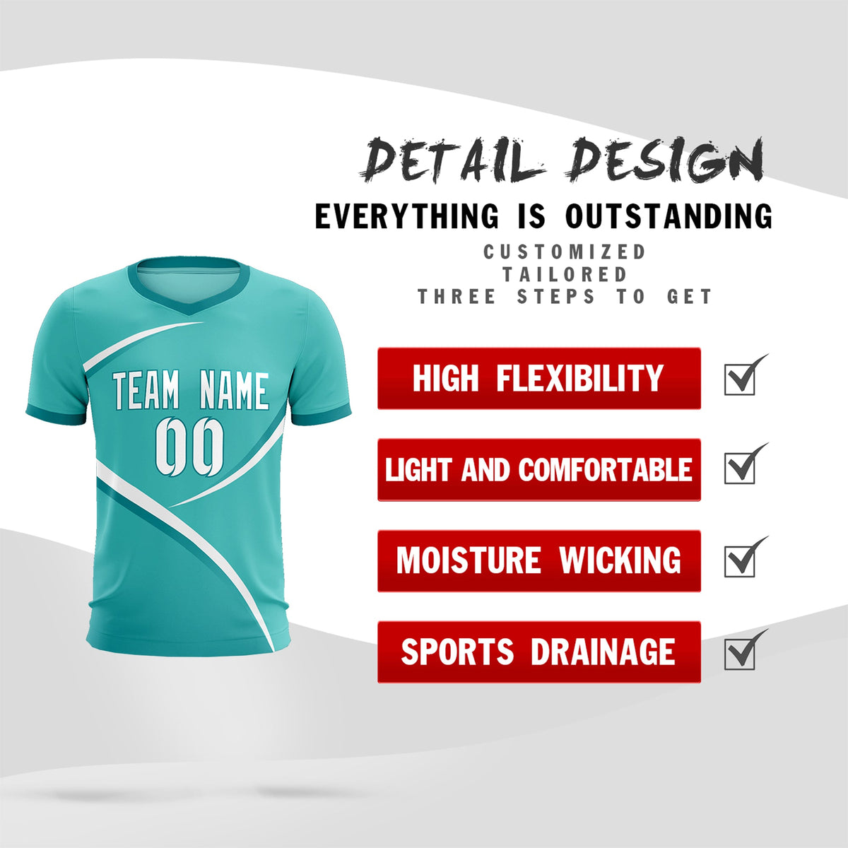 Custom Bright Green Aqua Color Block Training Uniform For Men Football Kits Jersey