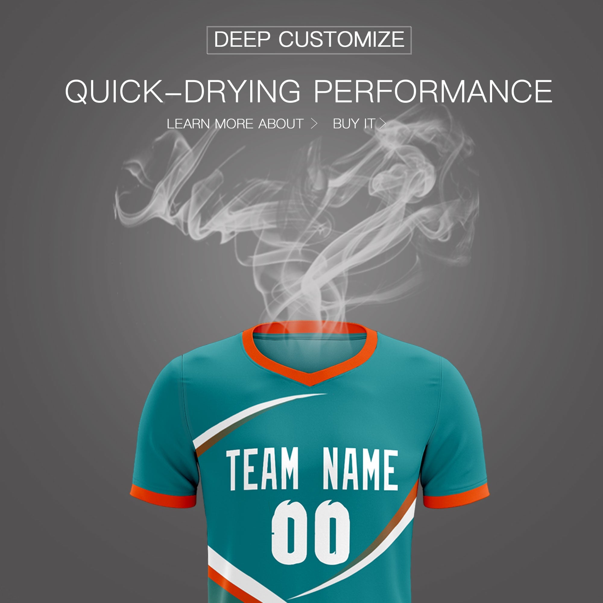 Custom Aqua Orange Color Block Training Uniform For Men Soccer Sets Jersey
