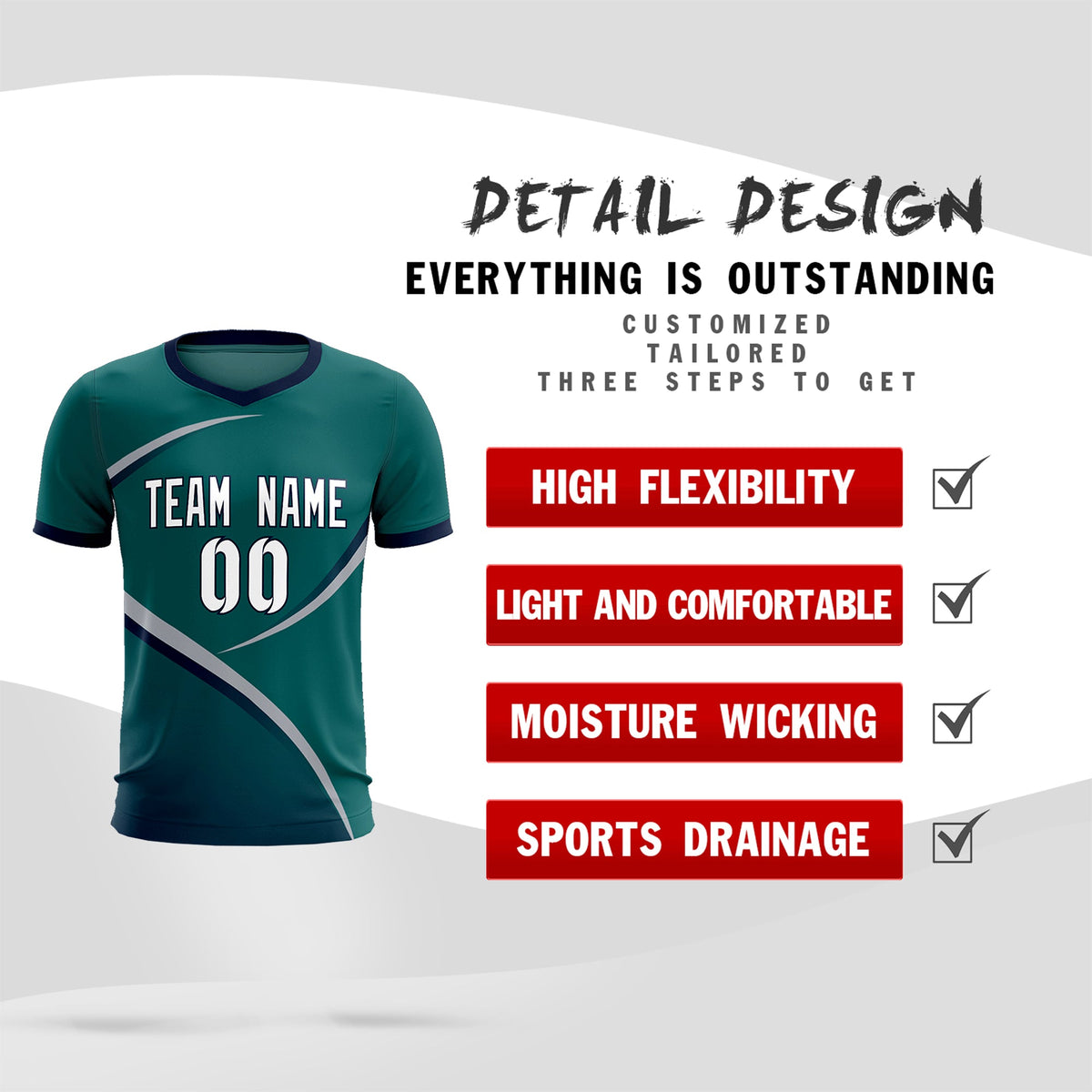 Custom Aqua Navy Color Block Training Uniform For Men Soccer Sets Jersey