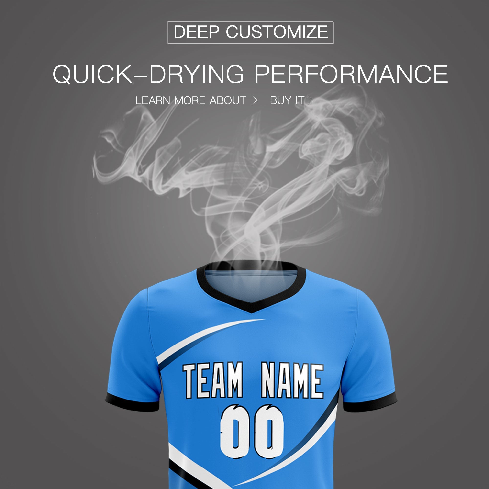 Custom Powder Blue Navy Color Block Training Uniform For Men Soccer Sets Jersey